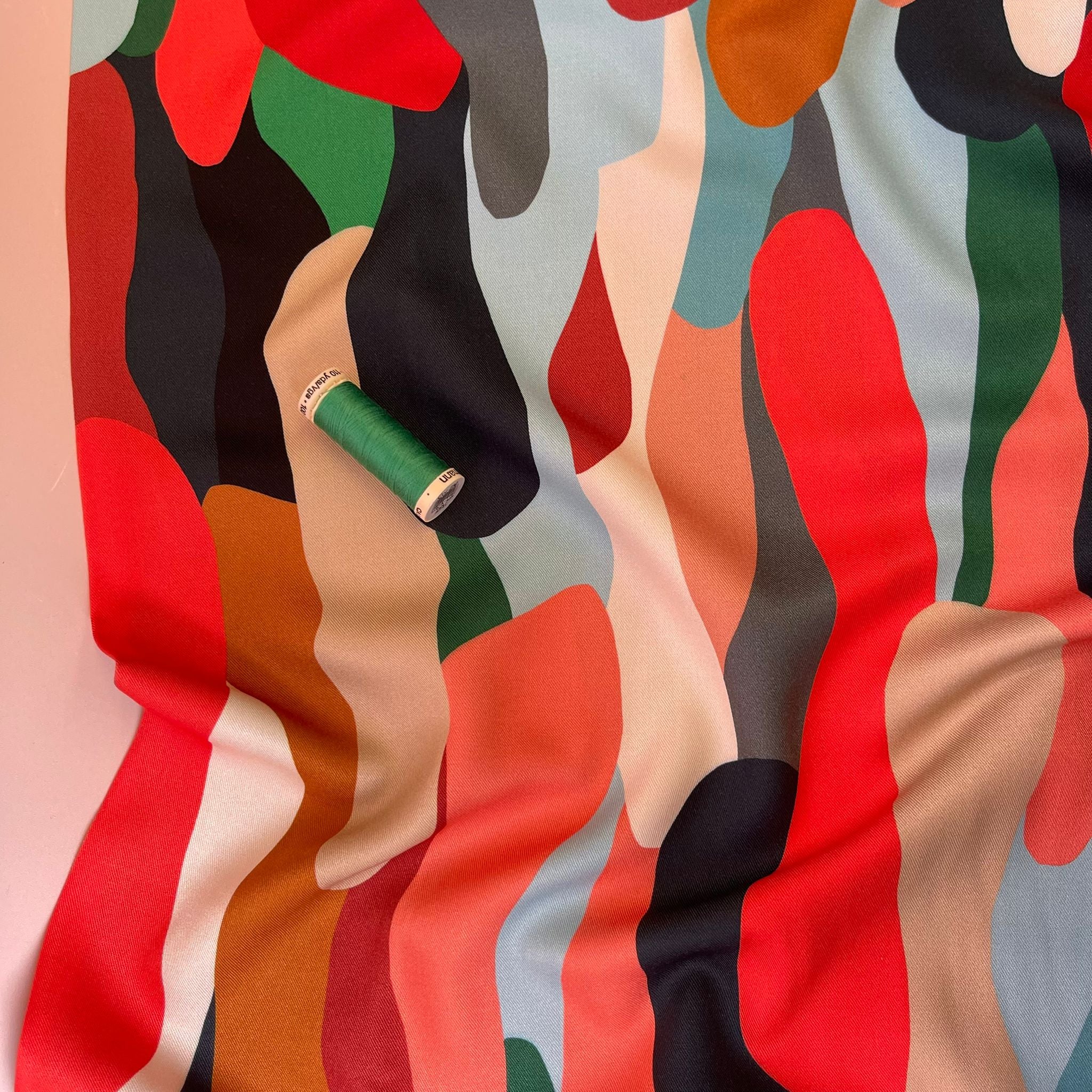 Light & Lush - Paint Drops Viscose Twill Fabric