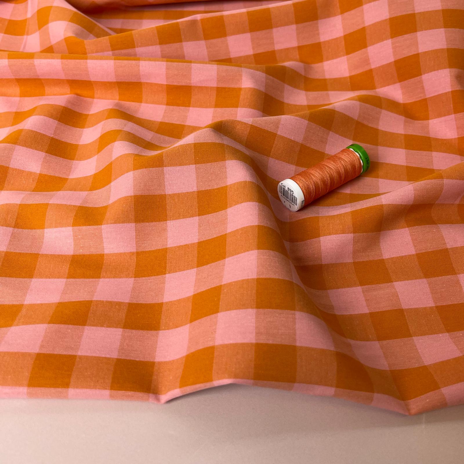 Yarn Dyed Fruit Salad Gingham Cotton Fabric