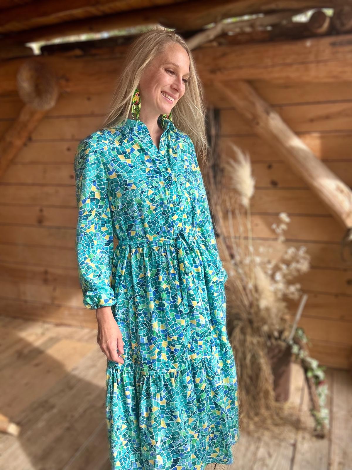 Adventure - Mosaics Viscose in Emerald