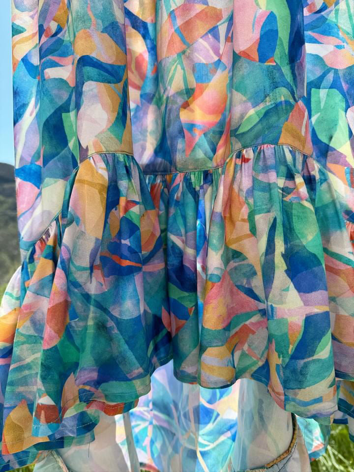 Summer Party - Painted Foliage Coast Viscose Fabric