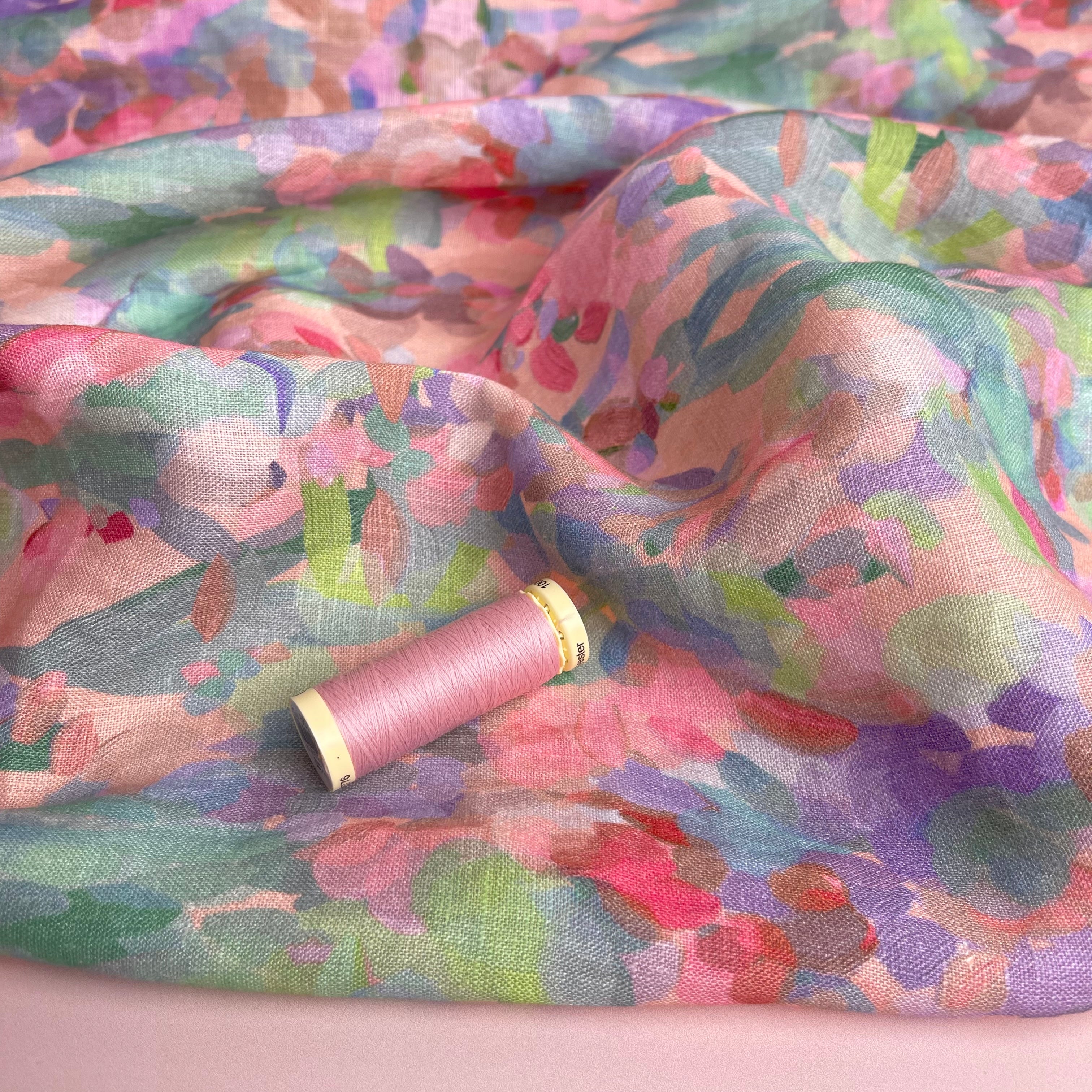 Summer Party - Lupine Petals Blush Pure Linen