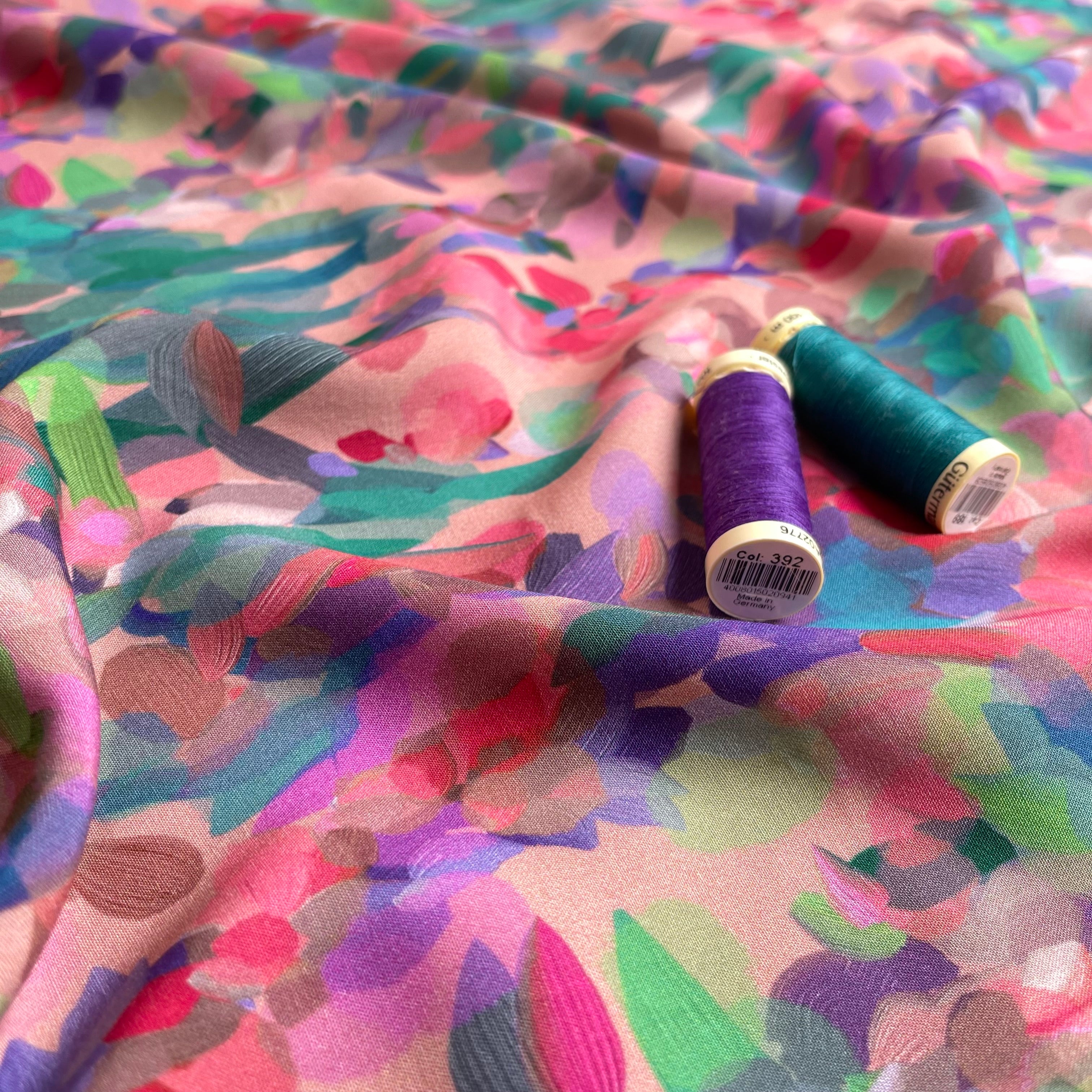 Summer Party - Lupine Petals Blush ECOVERO™ Viscose