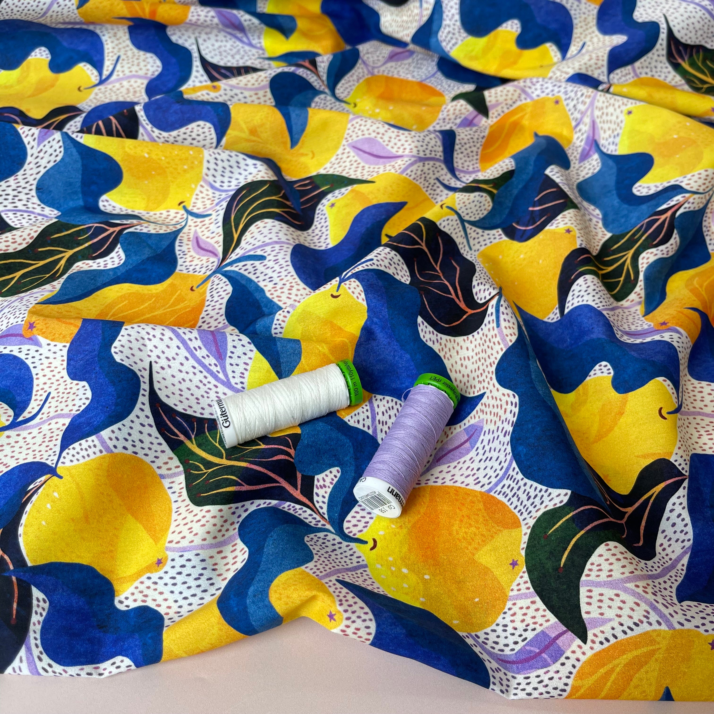 Adventure - Mediterranean Lemons Cotton Lawn