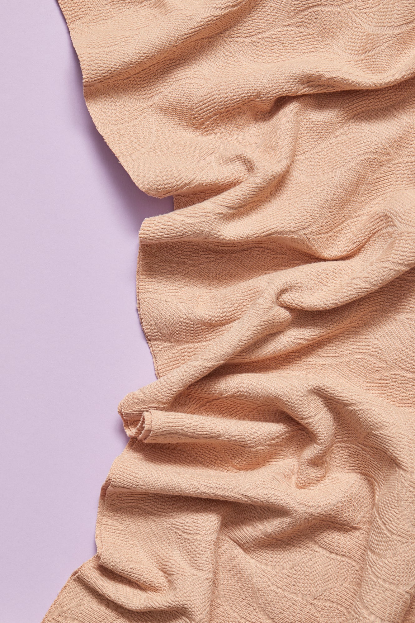 Mind The MAKER - Organic Leaf Jacquard Knit in Rose