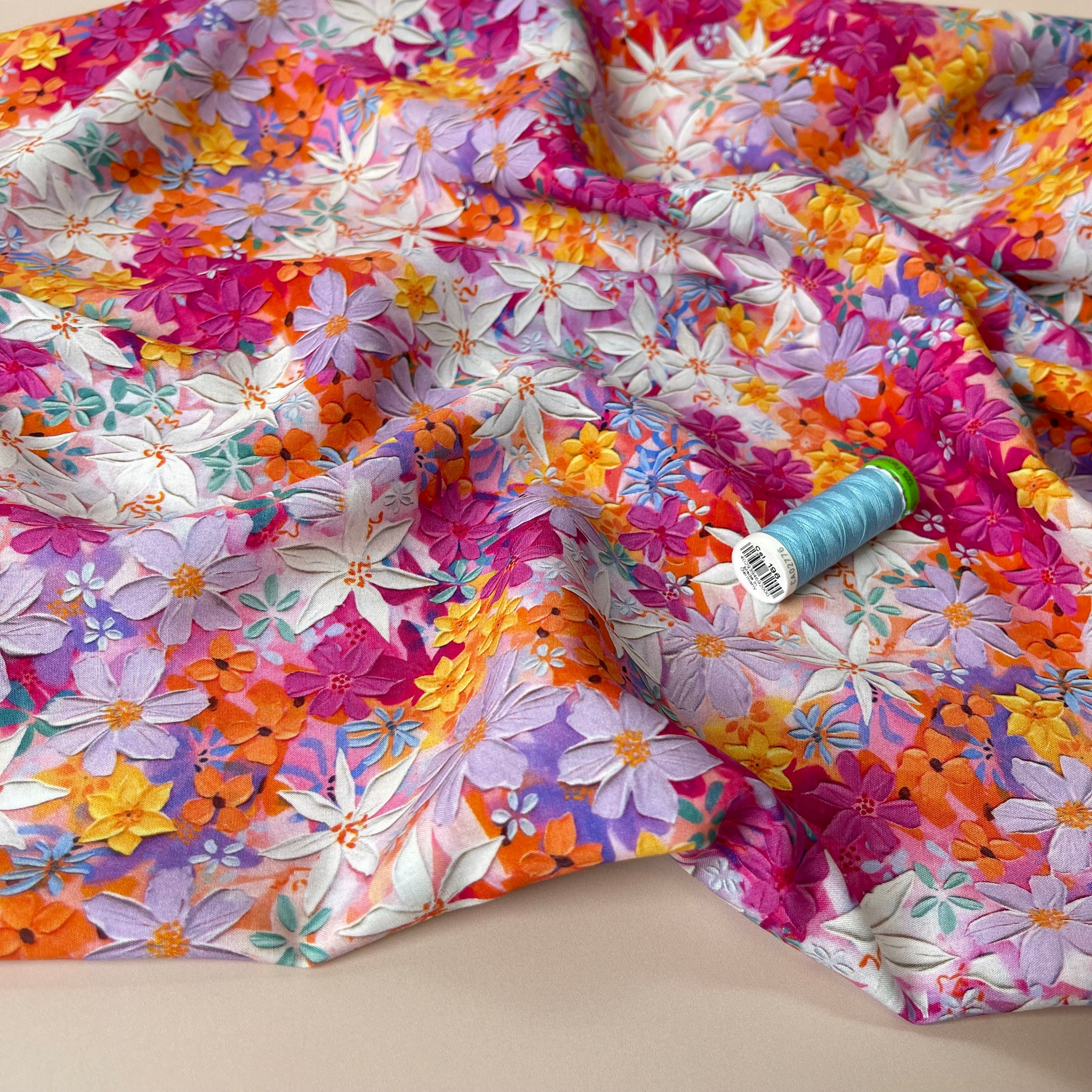 Sunny Meadow Viscose Fabric