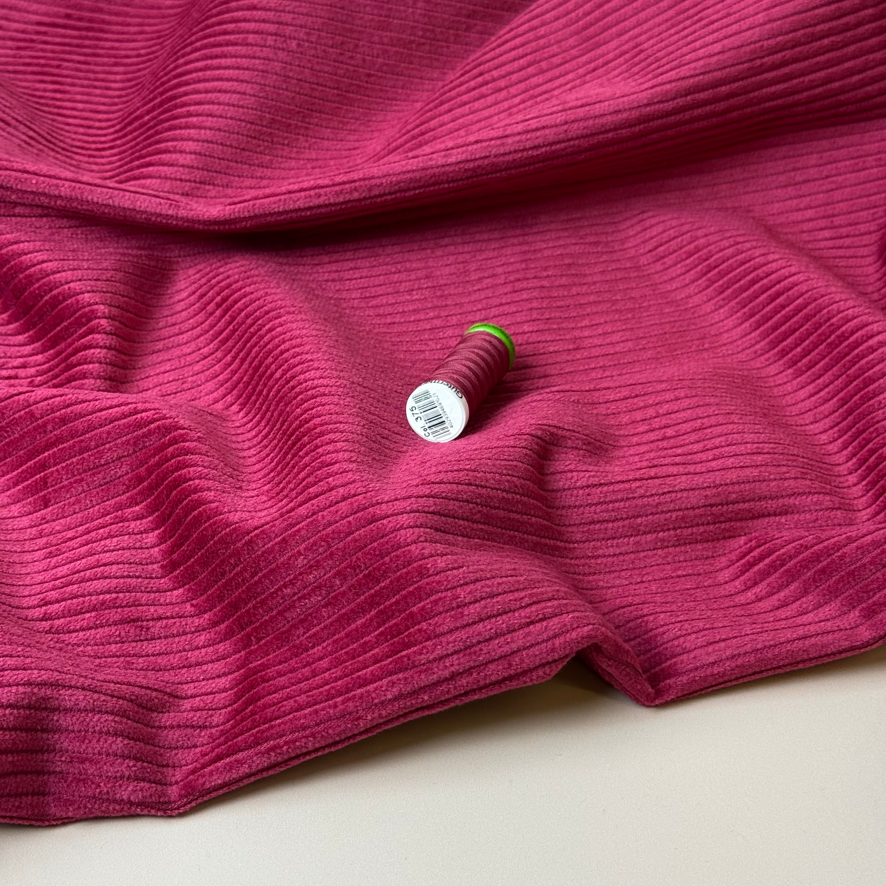 Pure Cotton Washed Corduroy 4.5W in Cerise