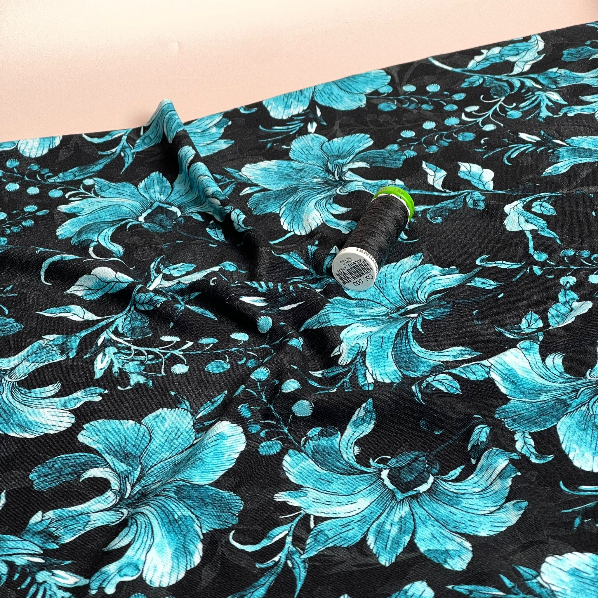 REMNANT 2.63 Metres - Danish Design - Watercolour Lily ECOVERVO™ Viscose Jersey