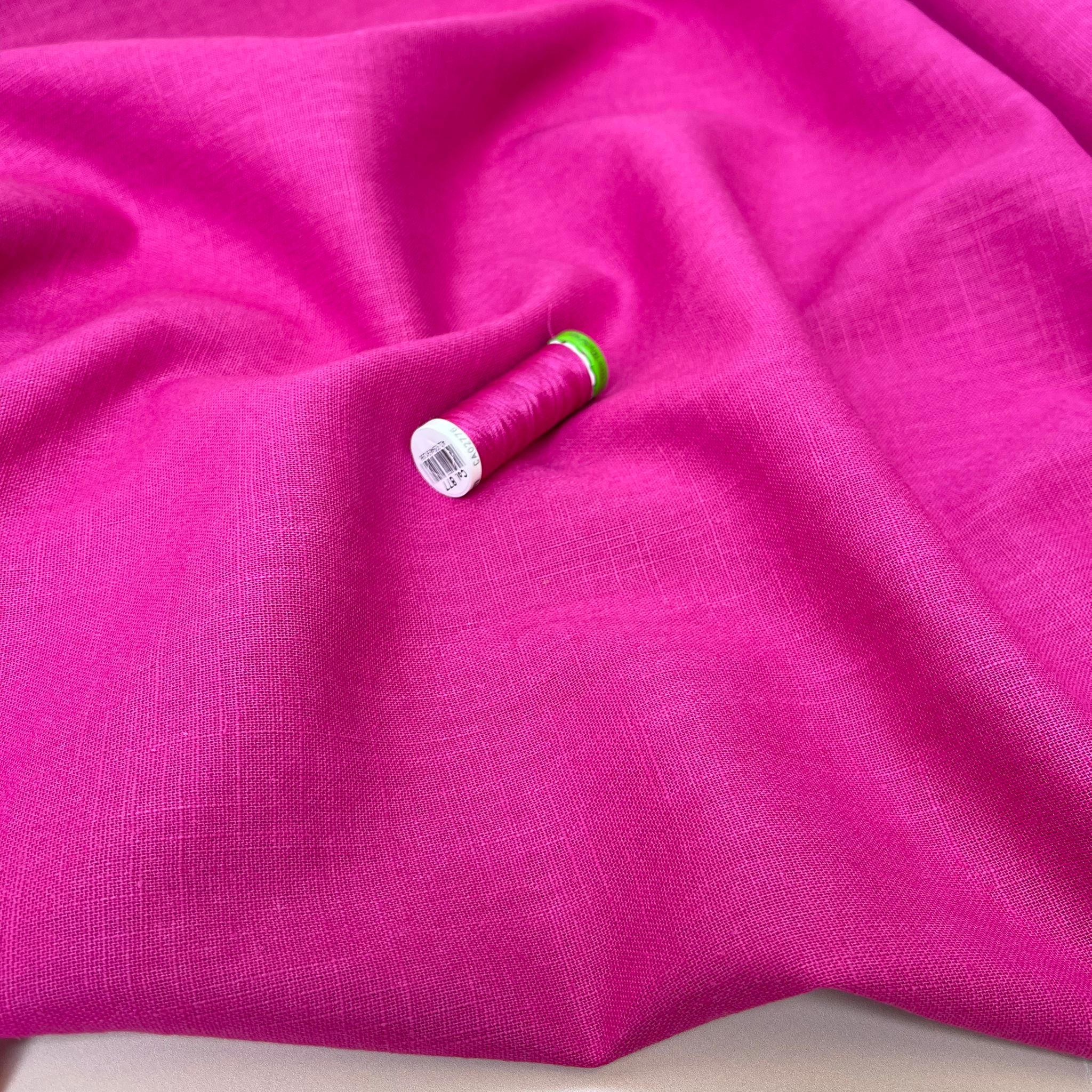 Breeze Cyclamen Pink - Enzyme Washed Pure Linen Fabric