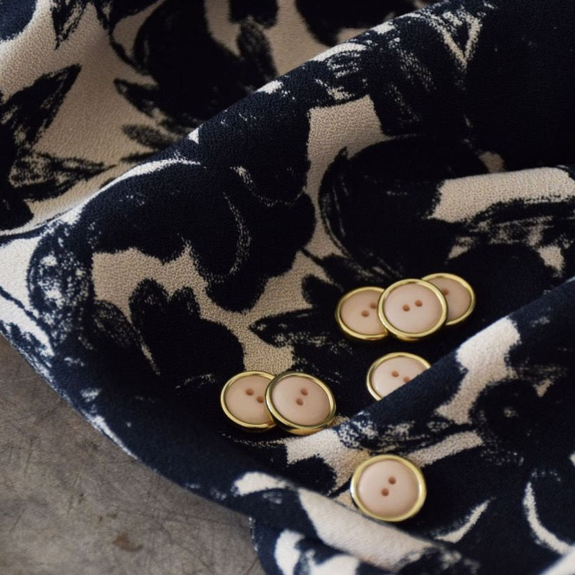 Cousette - Midnight Garden Viscose Crepe Fabric