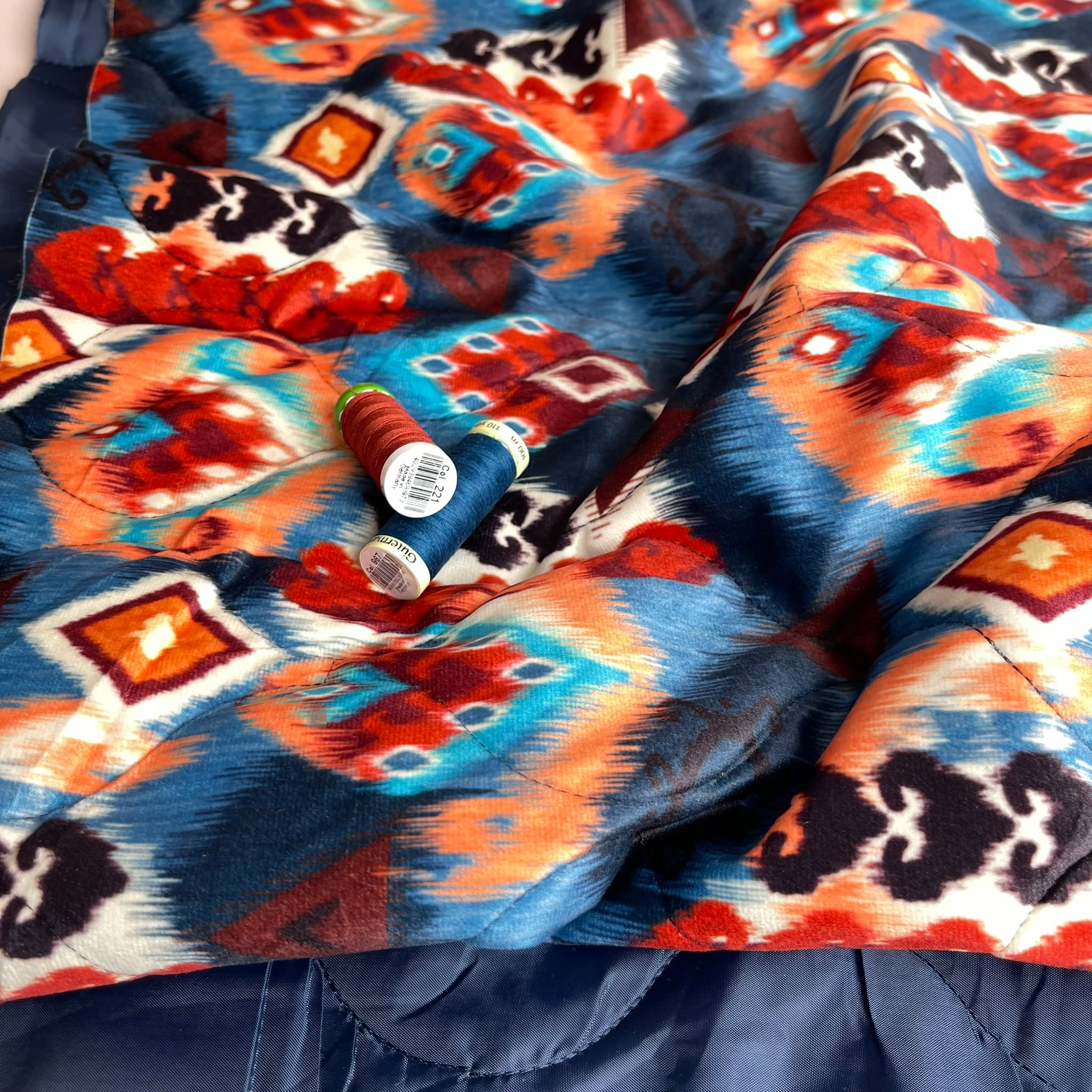 Bohemian Quilted Velvet Coating Fabric