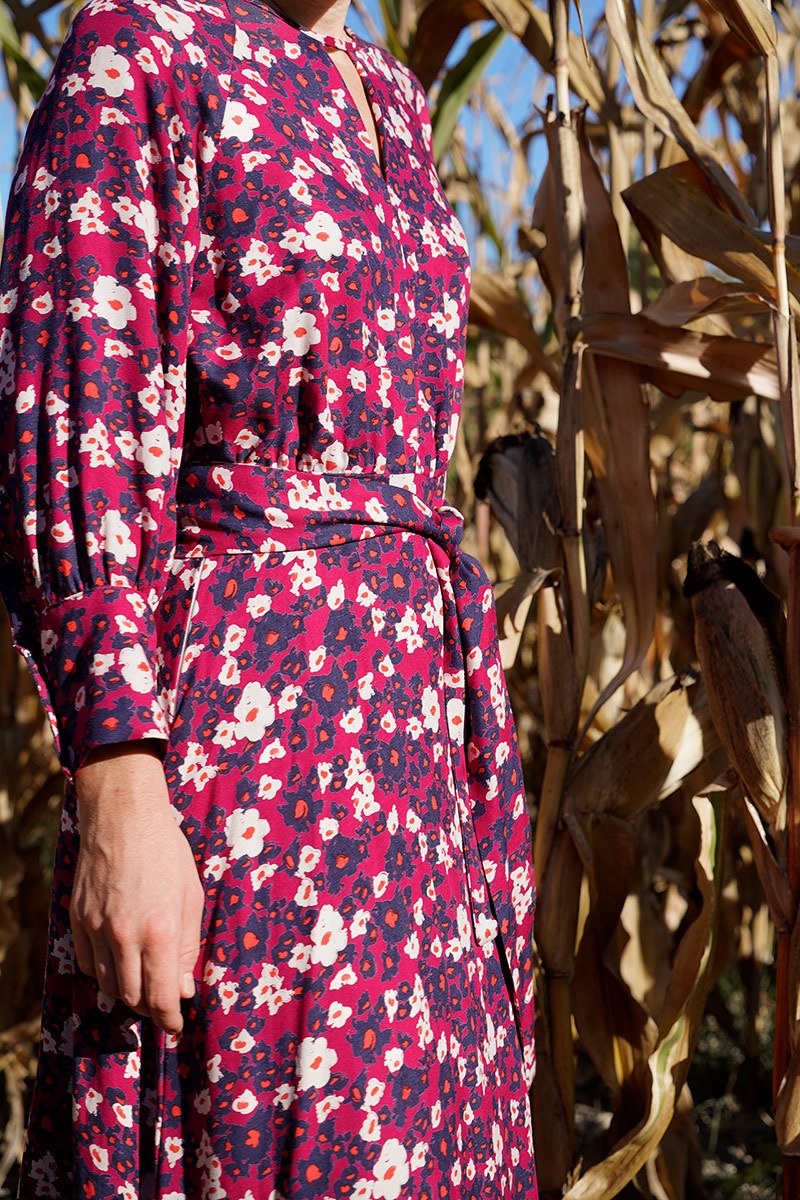 Églantine & Zoé - Carlota Pink Magenta ECOVERO™ Viscose Twill Fabric