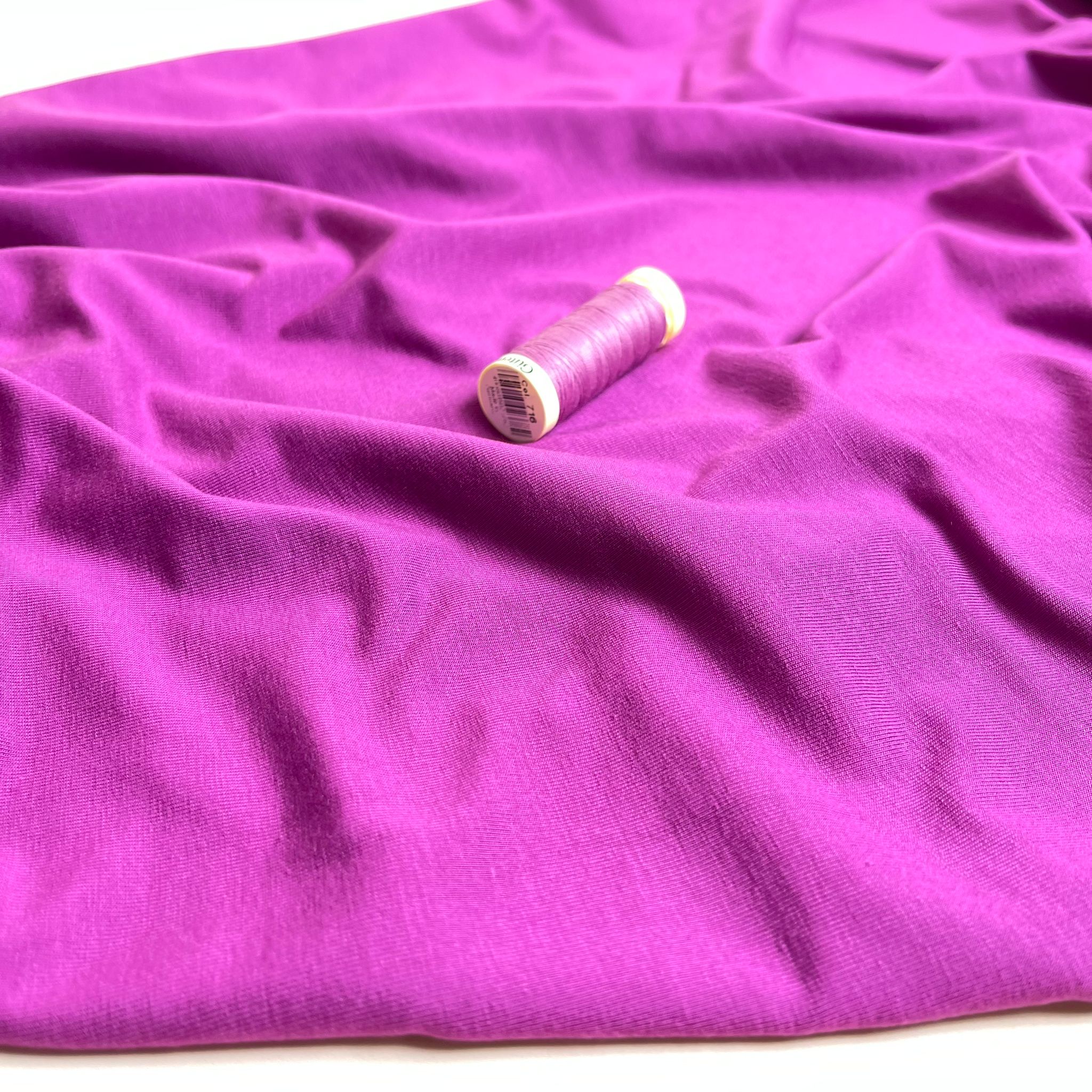 REMNANT 2.34 Metres - Lush in Cyclamen Pink Jersey Fabric with TENCEL™ Lyocell Fibres