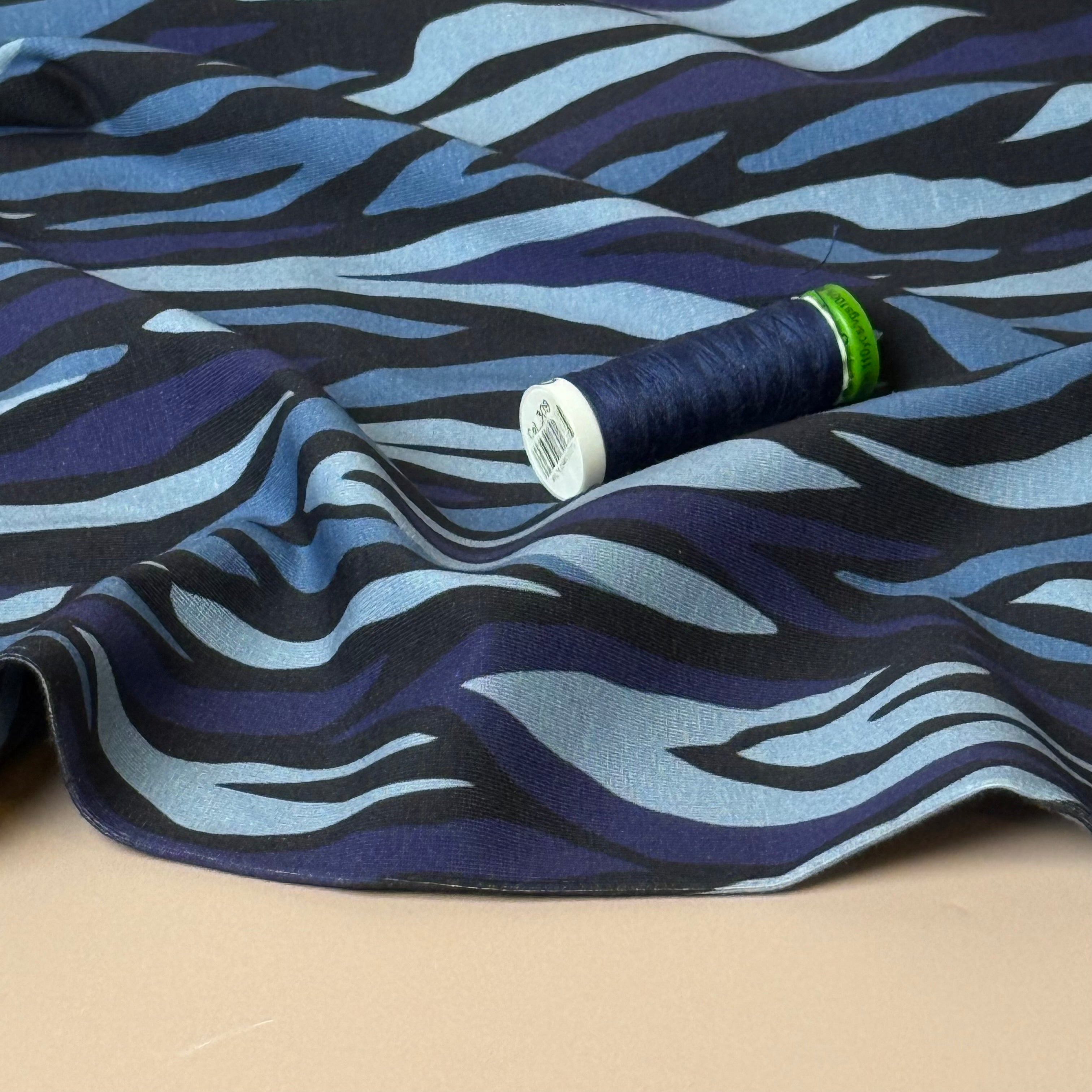 Danish Design - Willow Foliage Blue Cotton Jersey