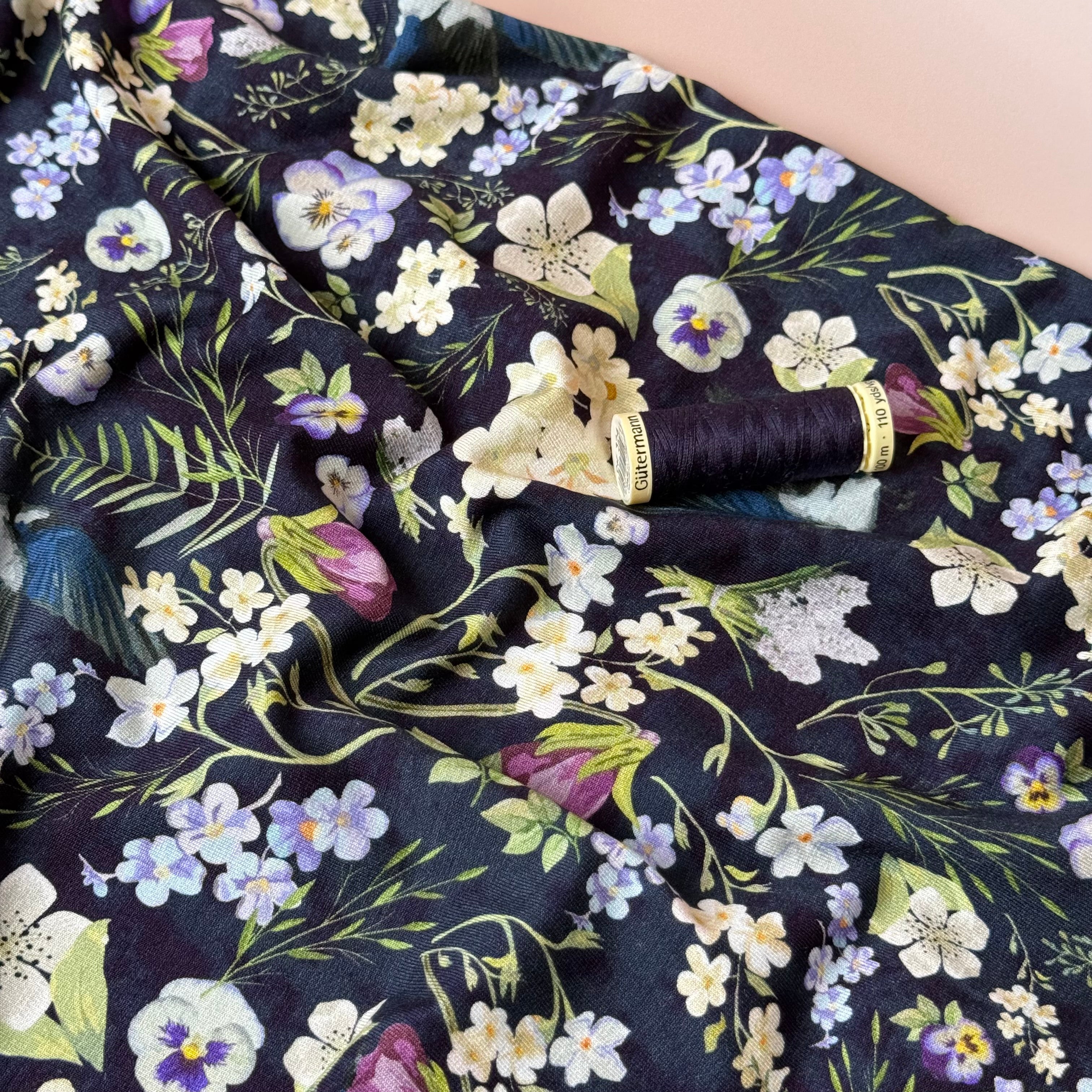 Danish Design - Meadow Flowers & Birds ECOVERVO™ Viscose Jersey