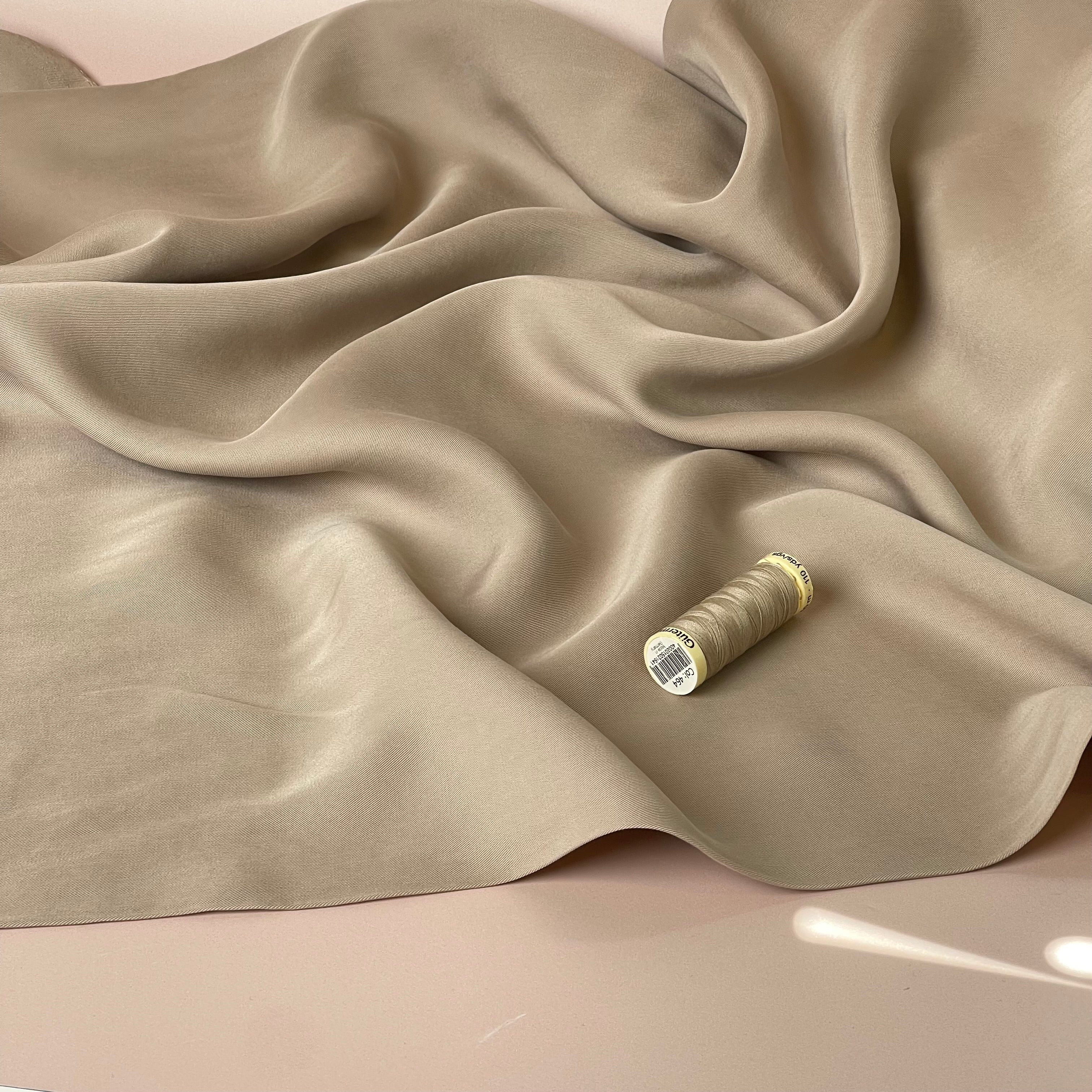 Lush in Beige TENCEL™ Lyocell Sandwashed Twill
