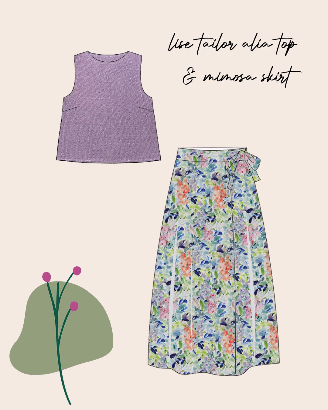 Summer Flowers Viscose Linen Crepe Fabric