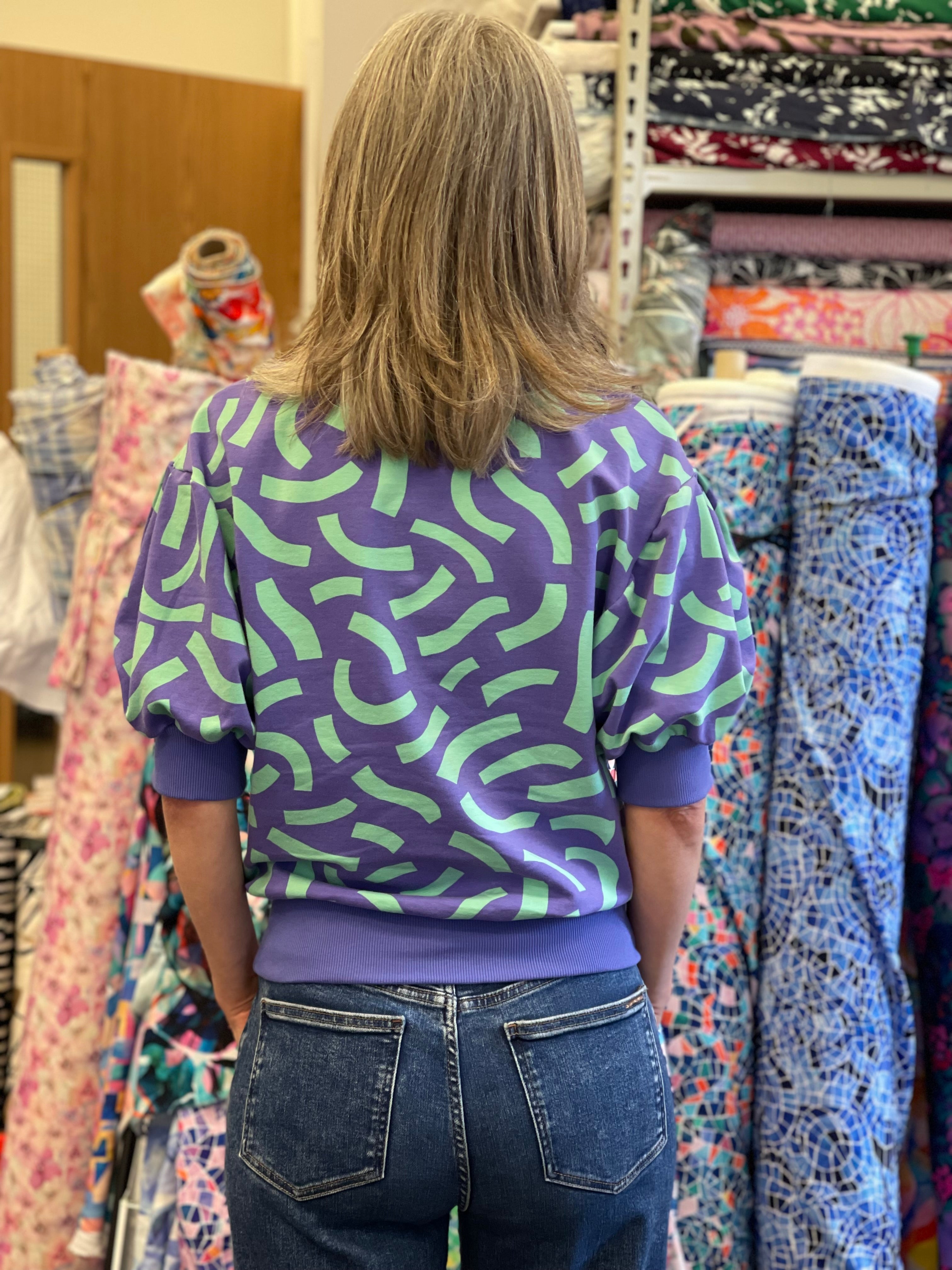 Colour Bundles - Playful Purple Cotton French Terry and Ribbing Mo