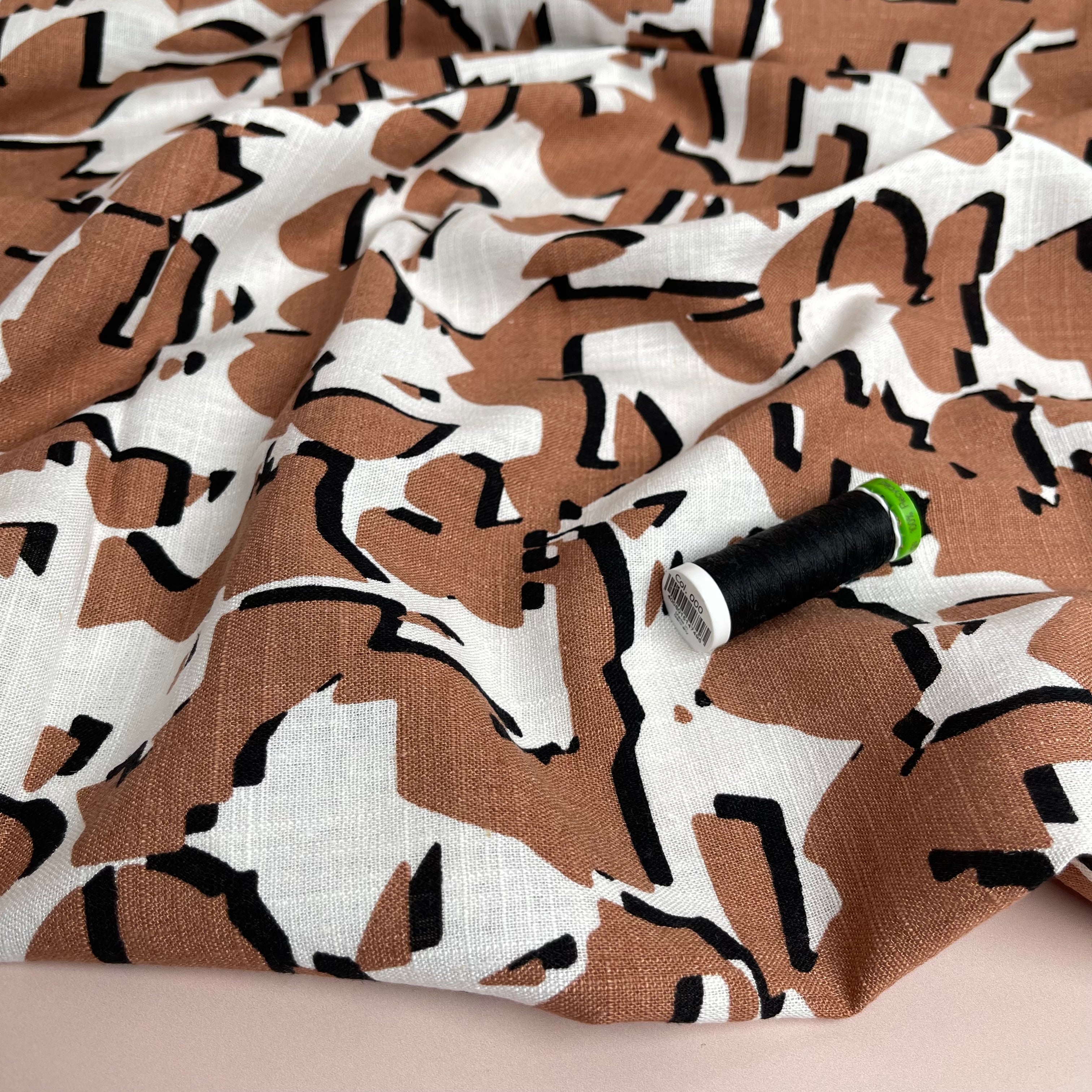 Shapes Sienna Linen Viscose Blend Fabric
