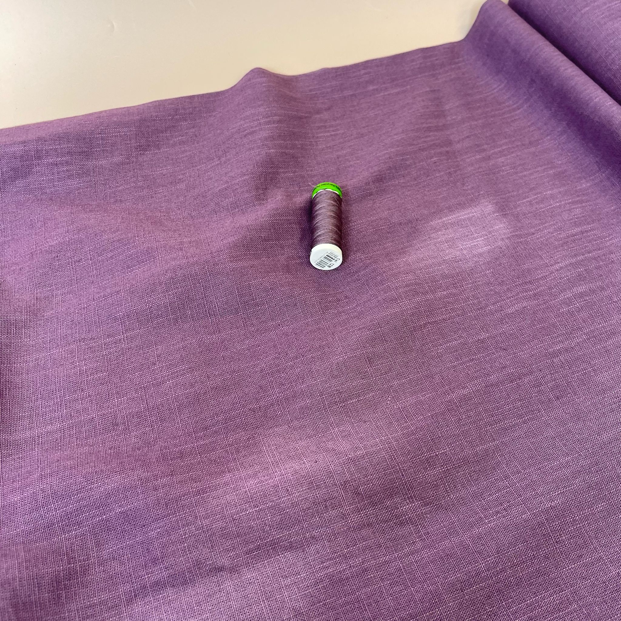 Breeze Dark Lavender - Enzyme Washed Linen Cotton Fabric