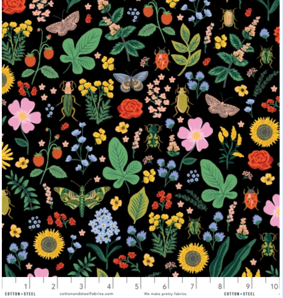 Rifle Paper Co - Curio Garden Black Metallic Cotton