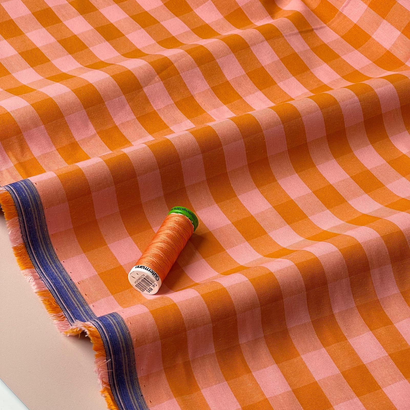 Yarn Dyed Fruit Salad Gingham Cotton Fabric