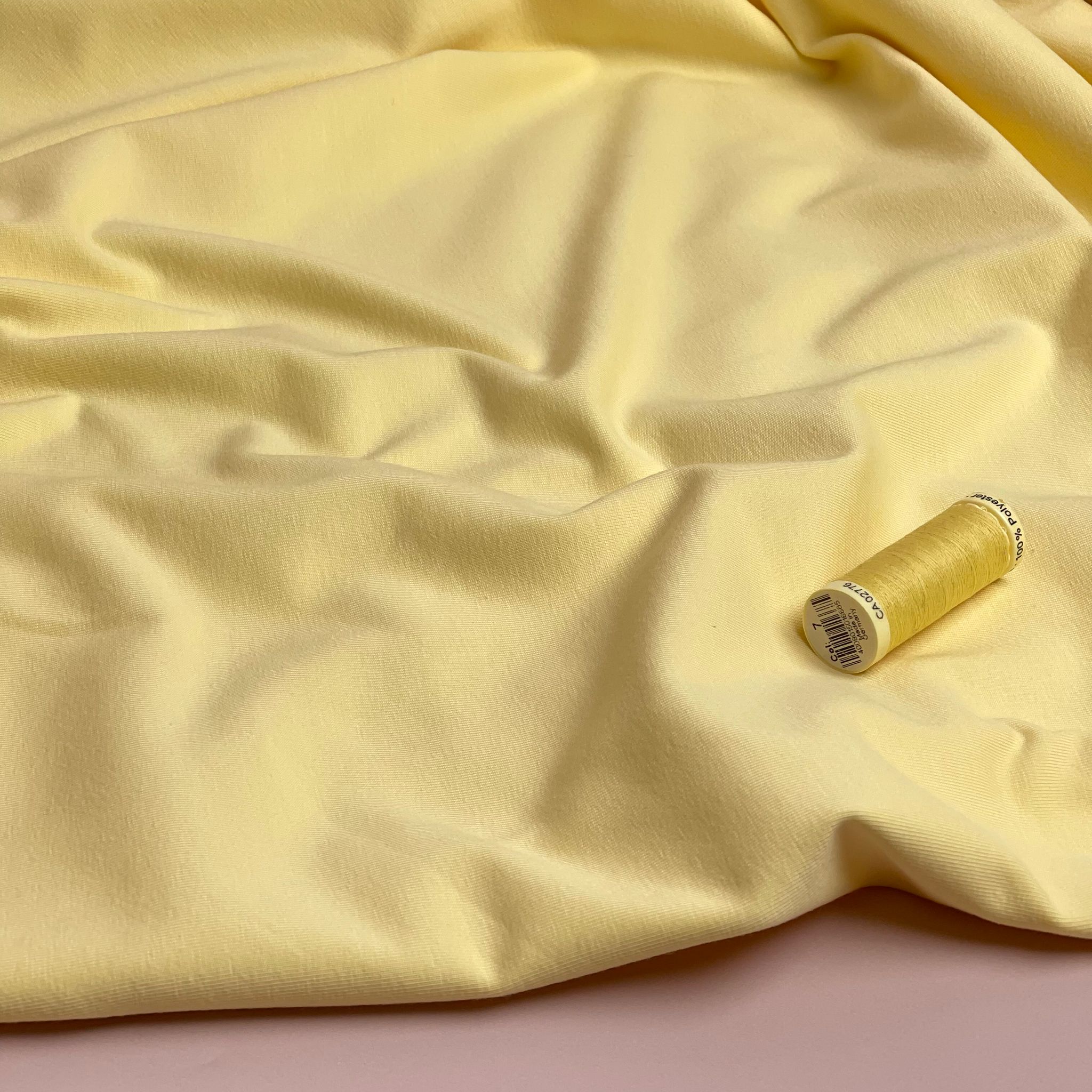 Essential Chic Spring Lemon Cotton Jersey Fabric