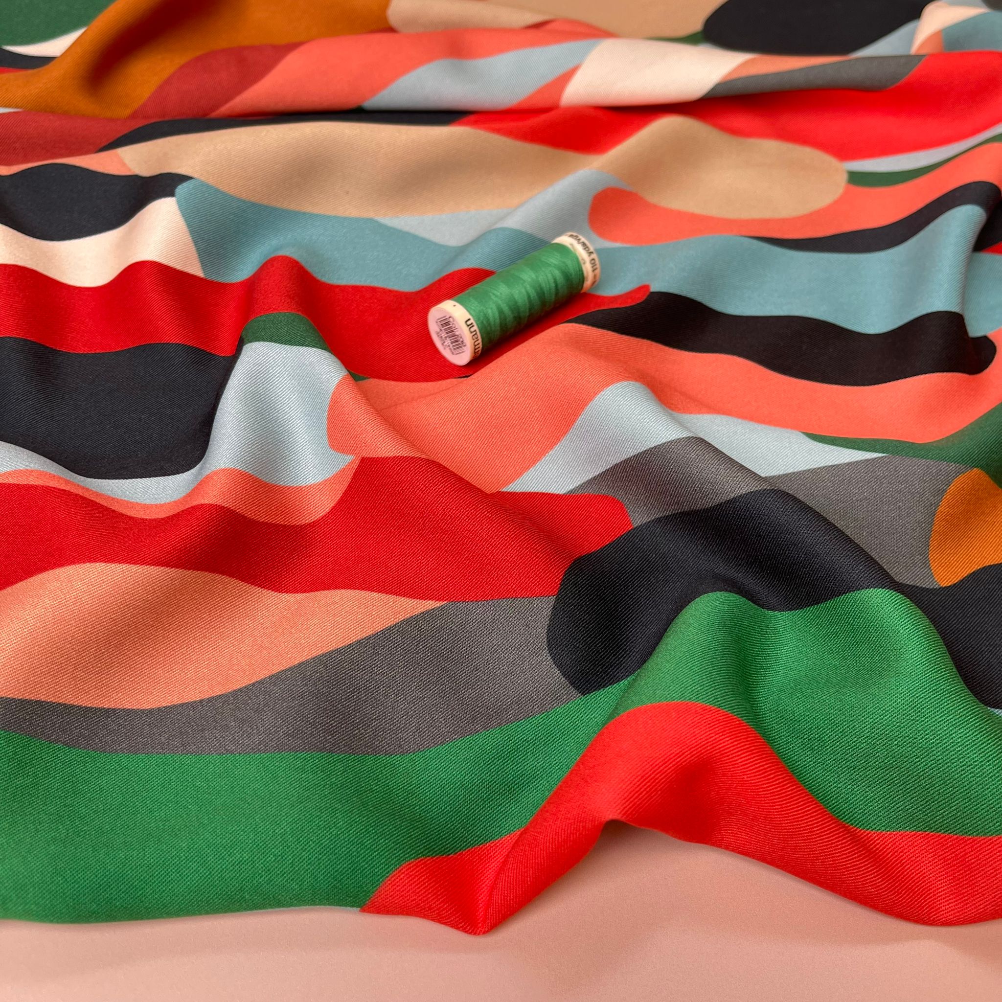 Light & Lush - Paint Drops Viscose Twill Fabric
