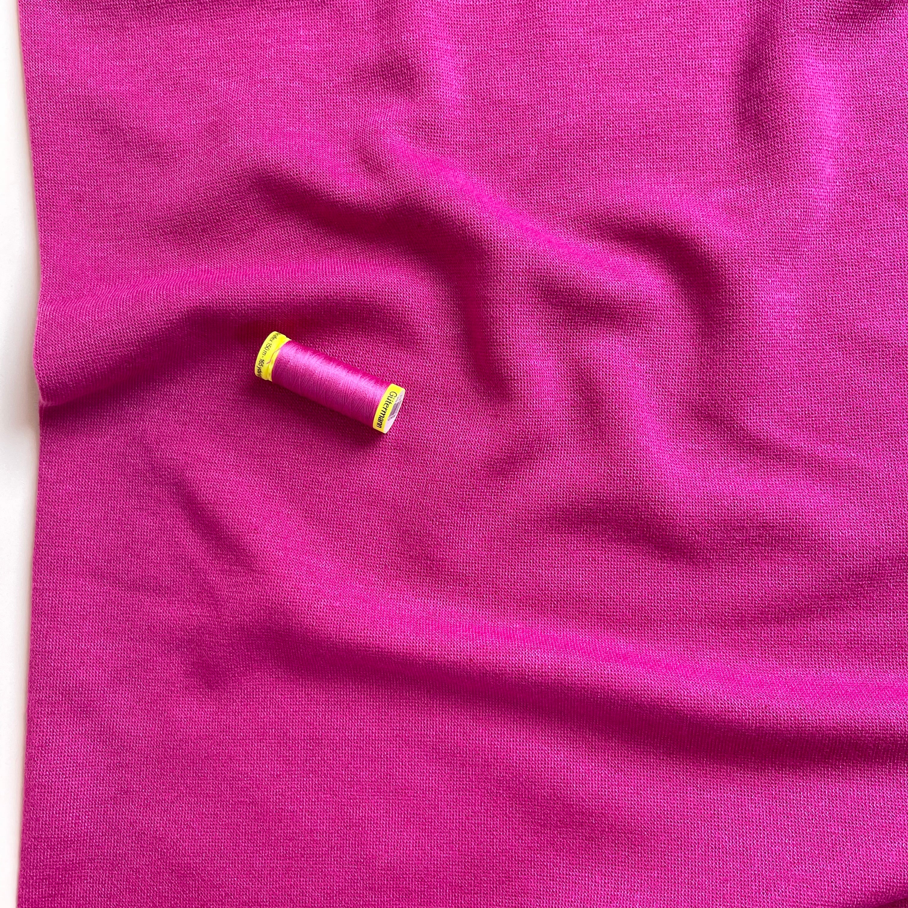 REMNANT 0.54 Metre - Soft Touch Viscose Blend Sweater Knit in Aster Pink