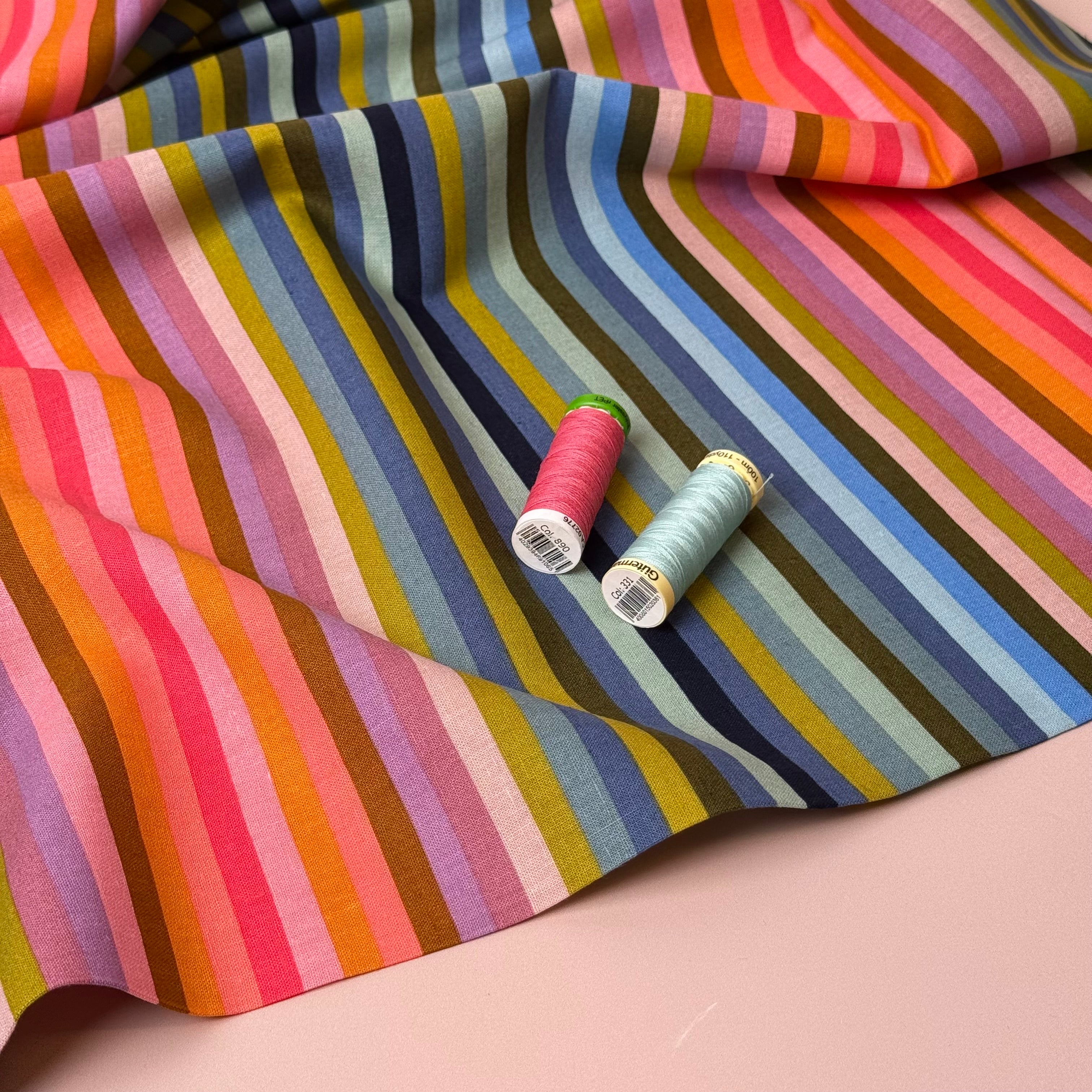 Art Gallery Fabrics - Linear Radiance Linen Cotton Blend from Starling