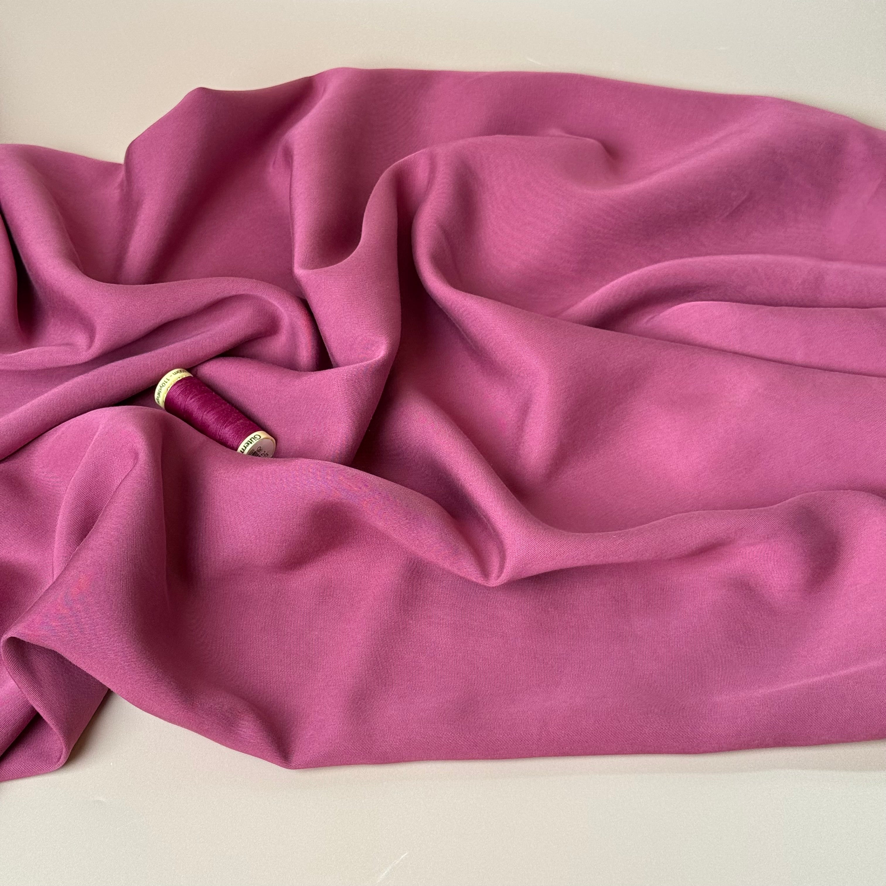 Lush in Raspberry TENCEL™ Lyocell Sandwashed Twill