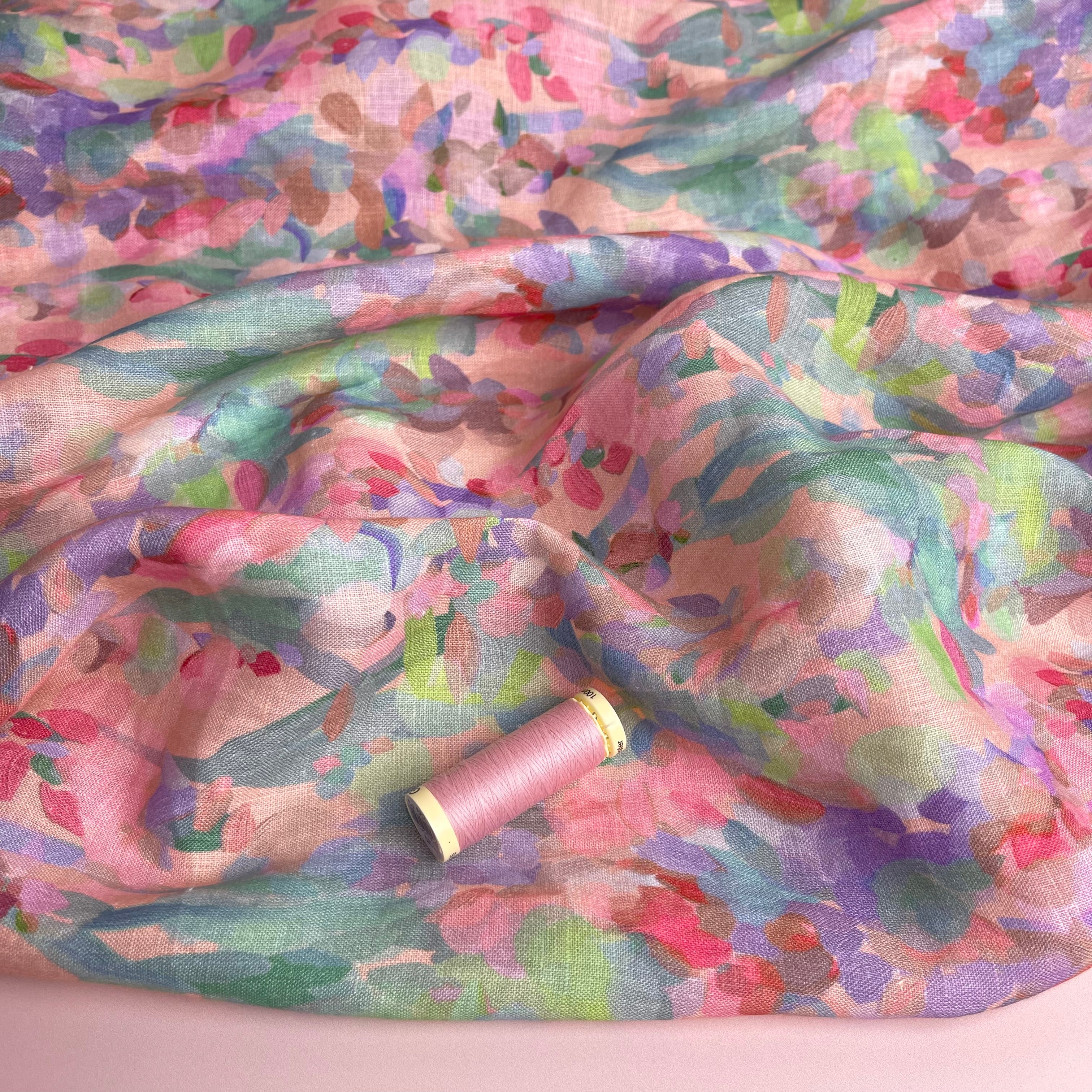 Summer Party - Lupine Petals Blush Pure Linen