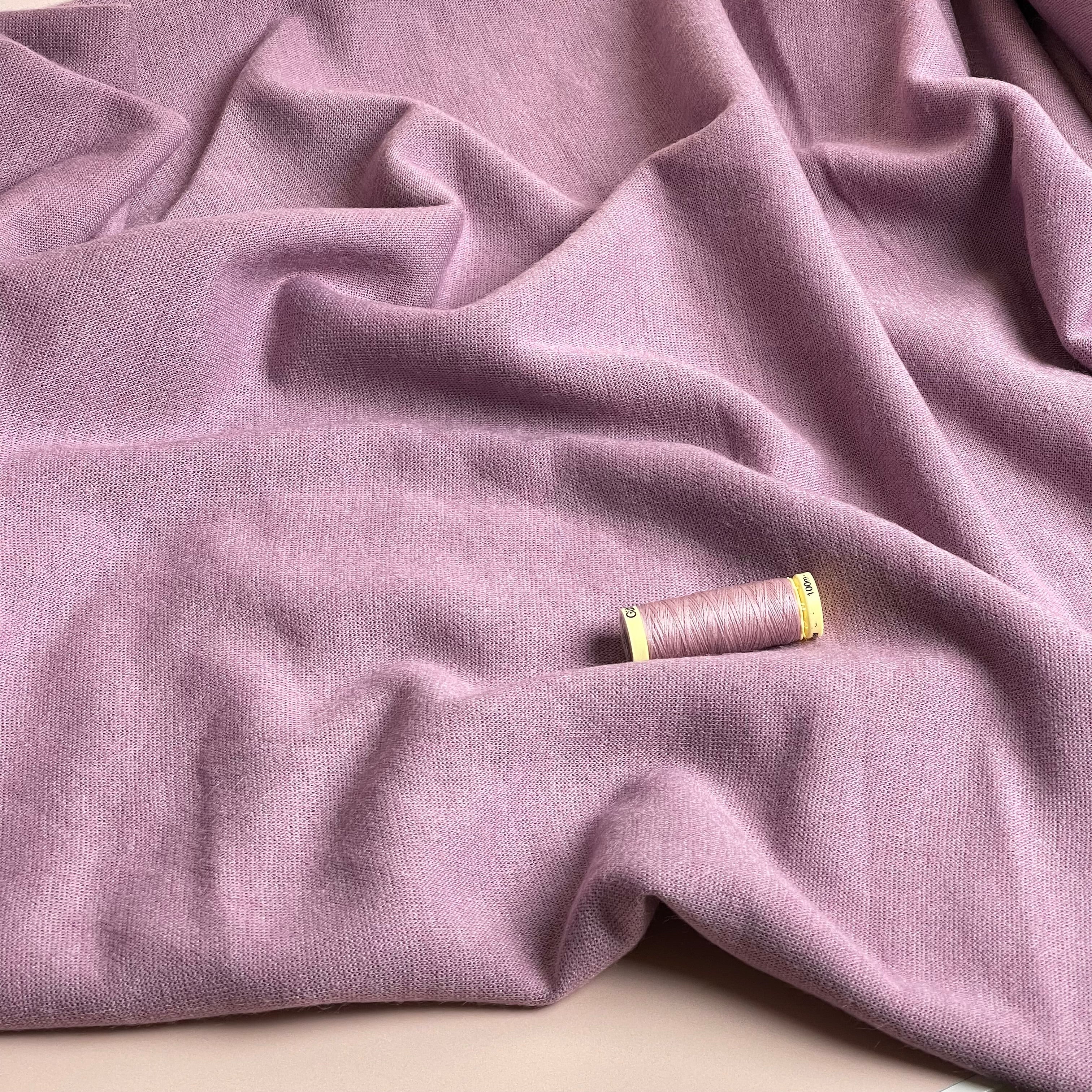 Soft Touch Viscose Blend Sweater Knit in Lilac