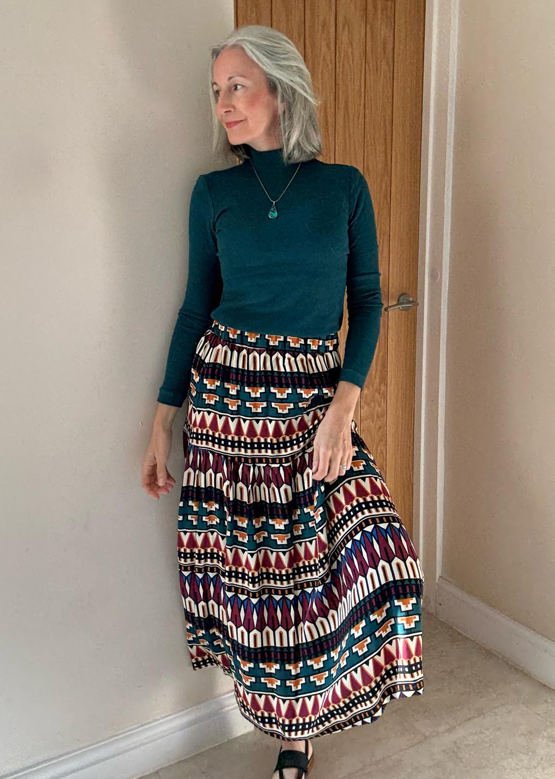 Sewing Kit - Luella Skirt in Autumn Jewel Viscose (Multiple Colours)