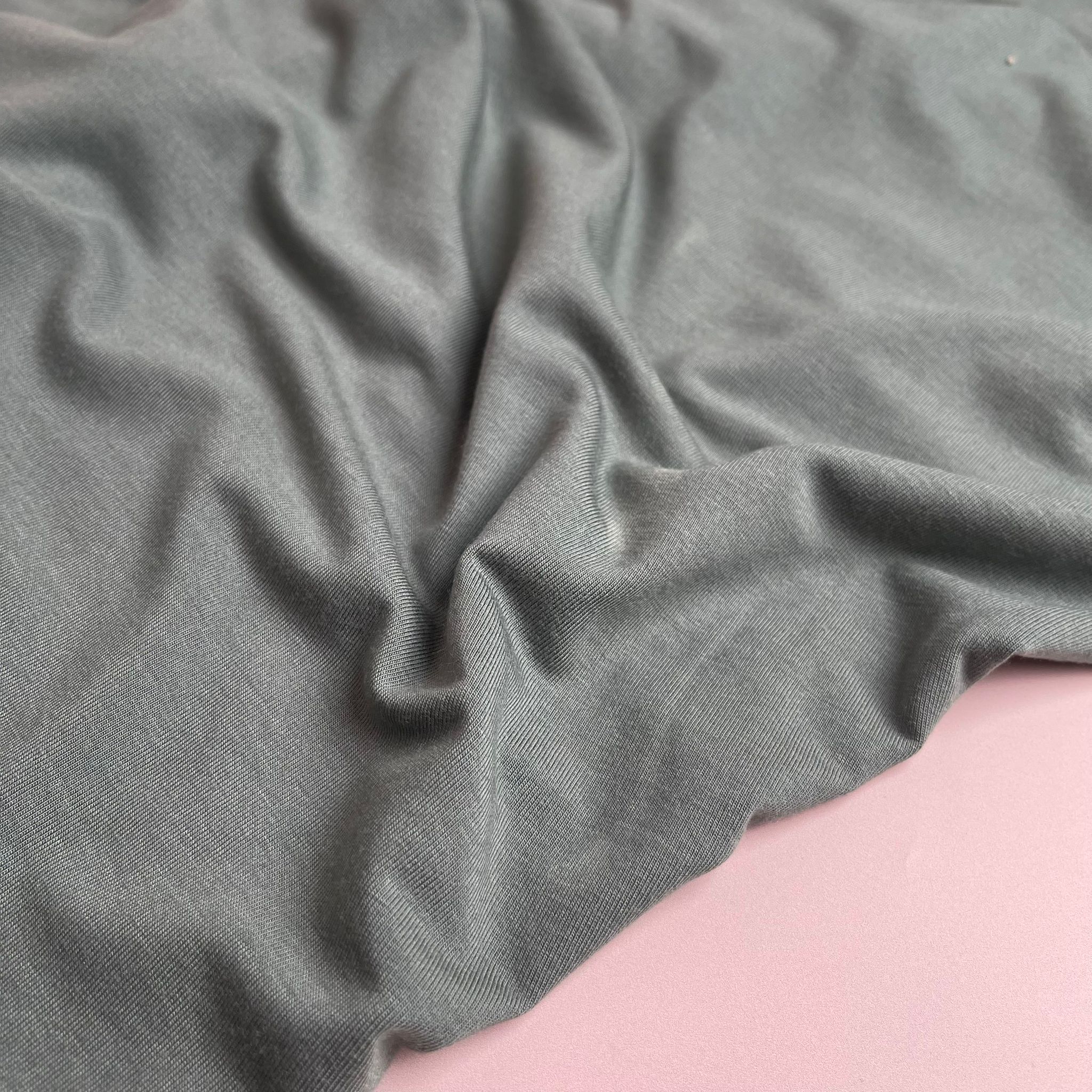 Lush in Sage Green Jersey Fabric with TENCEL™ Lyocell Fibres