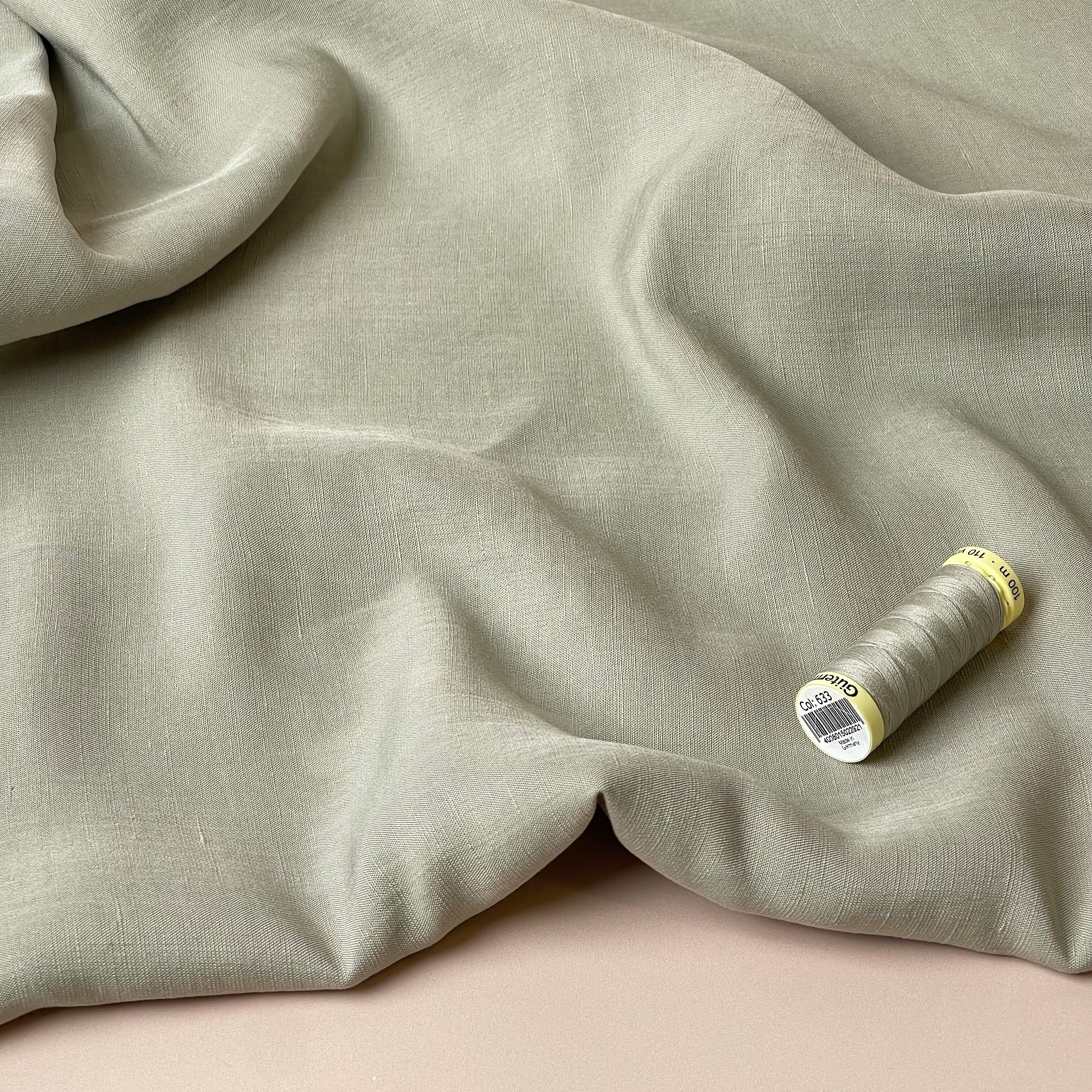 Lush Sand Light Viscose Linen Crepe Dress Fabric