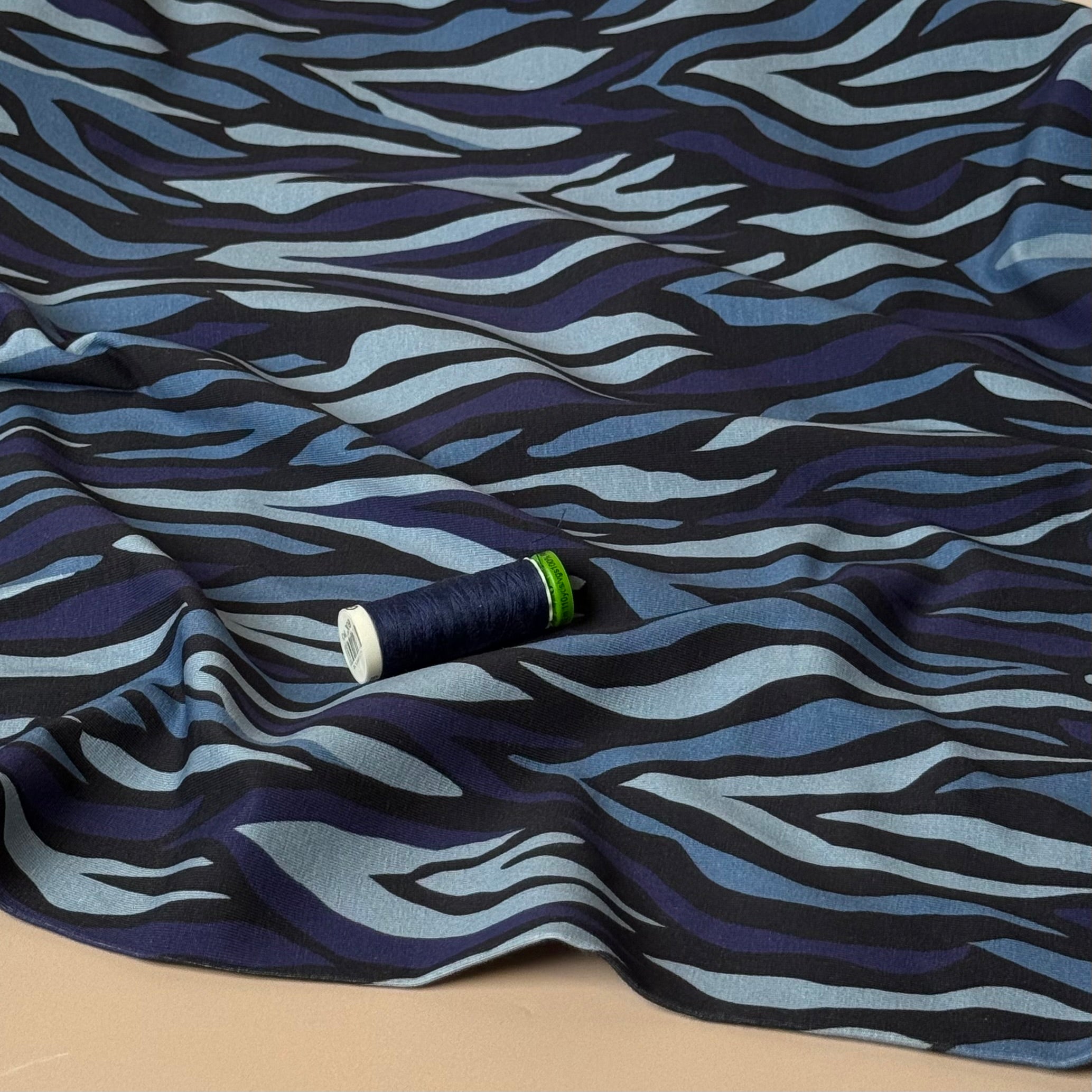 Danish Design - Willow Foliage Blue Cotton Jersey