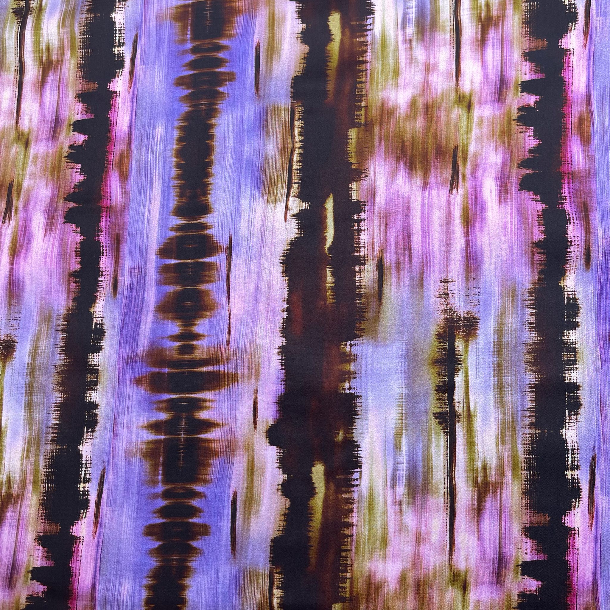 Hazy Landscape in Lavender Cotton Sateen Fabric
