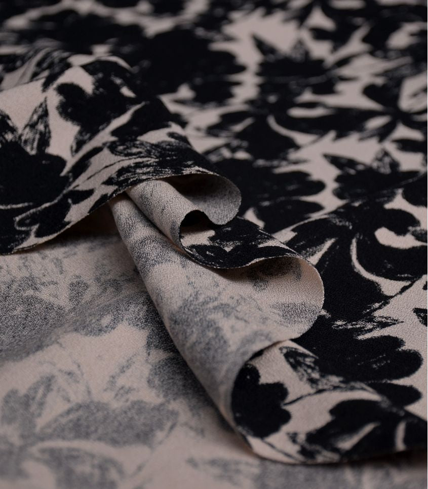 REMNANT 0.48 Metre - Cousette - Midnight Garden Viscose Crepe Fabric