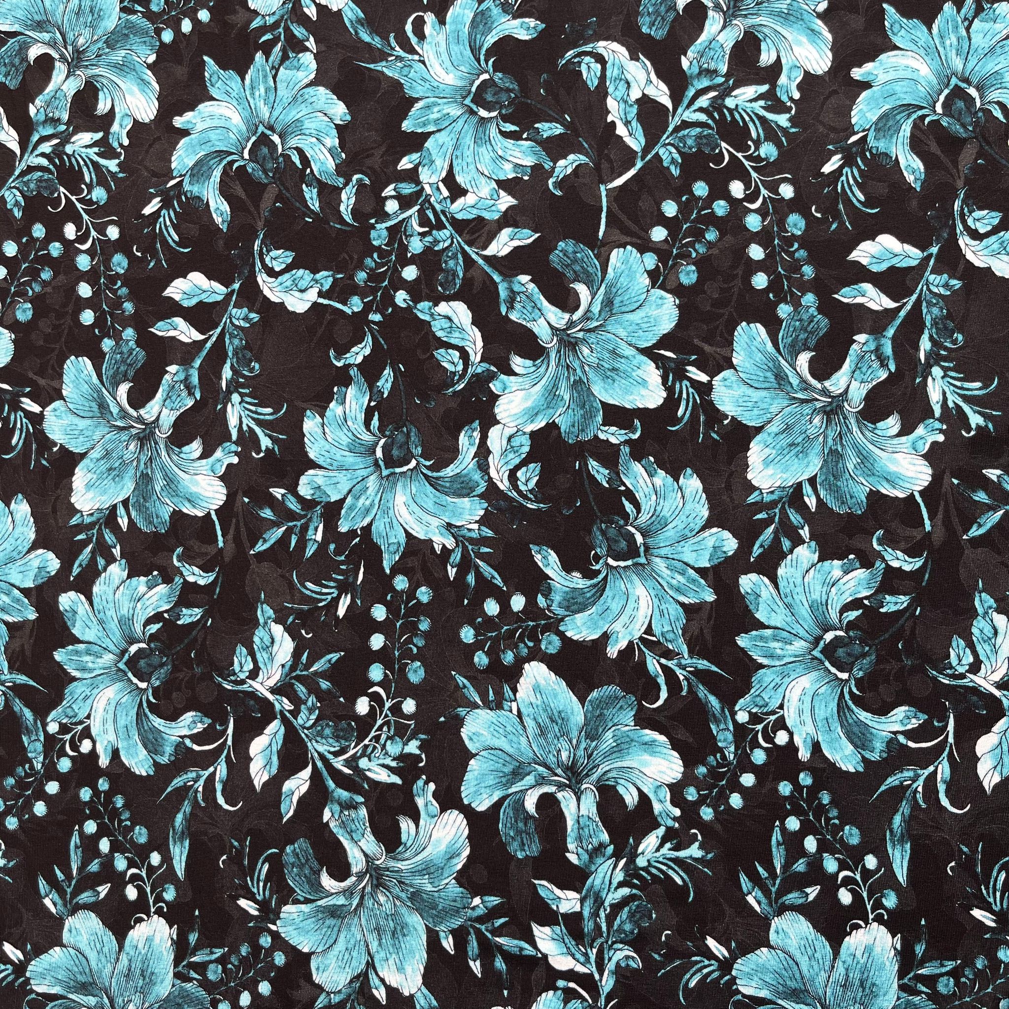 REMNANT 2.63 Metres - Danish Design - Watercolour Lily ECOVERVO™ Viscose Jersey