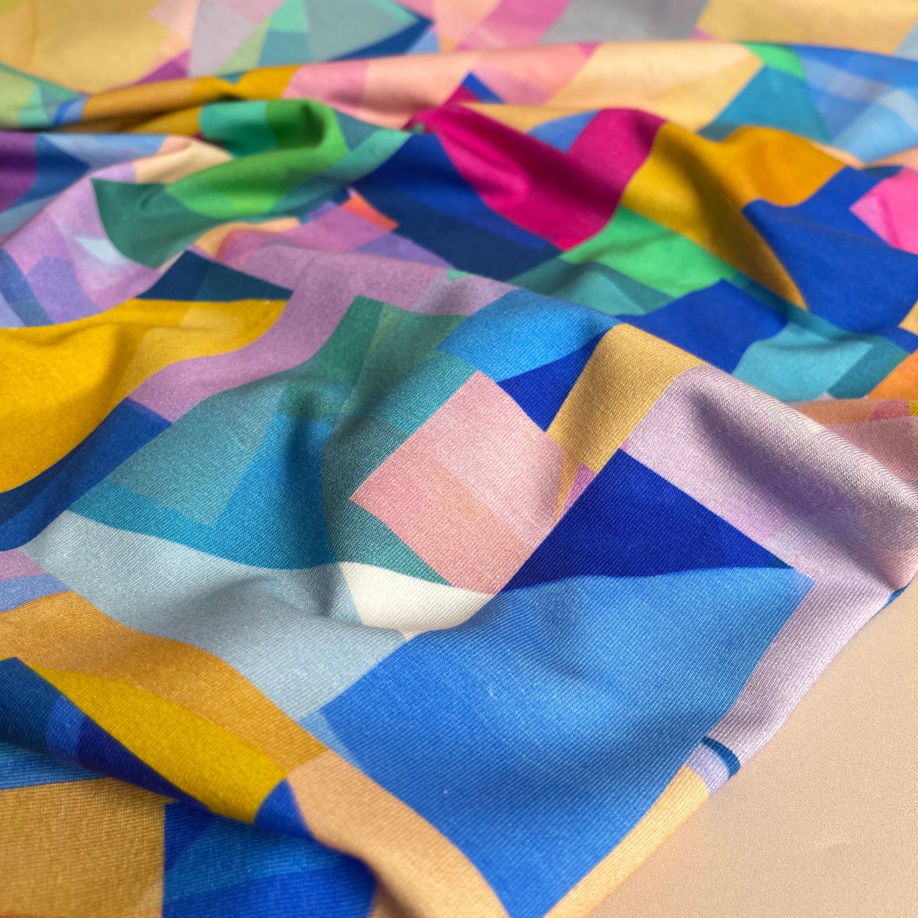 REMNANT 1.4 Metres - Seaglass Blue Organic Cotton Jersey