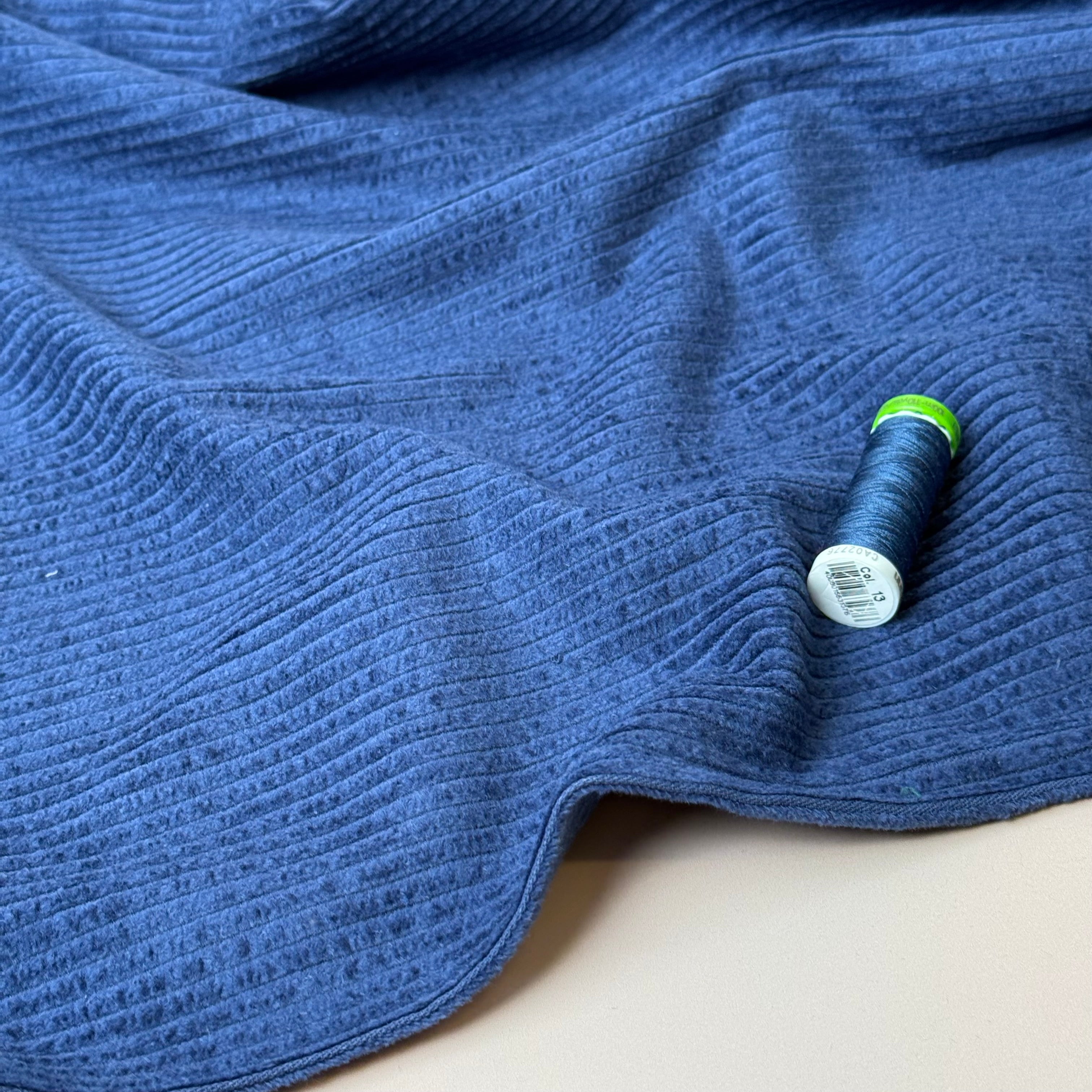 Pure Cotton Washed Corduroy 4.5W in Dark Blue