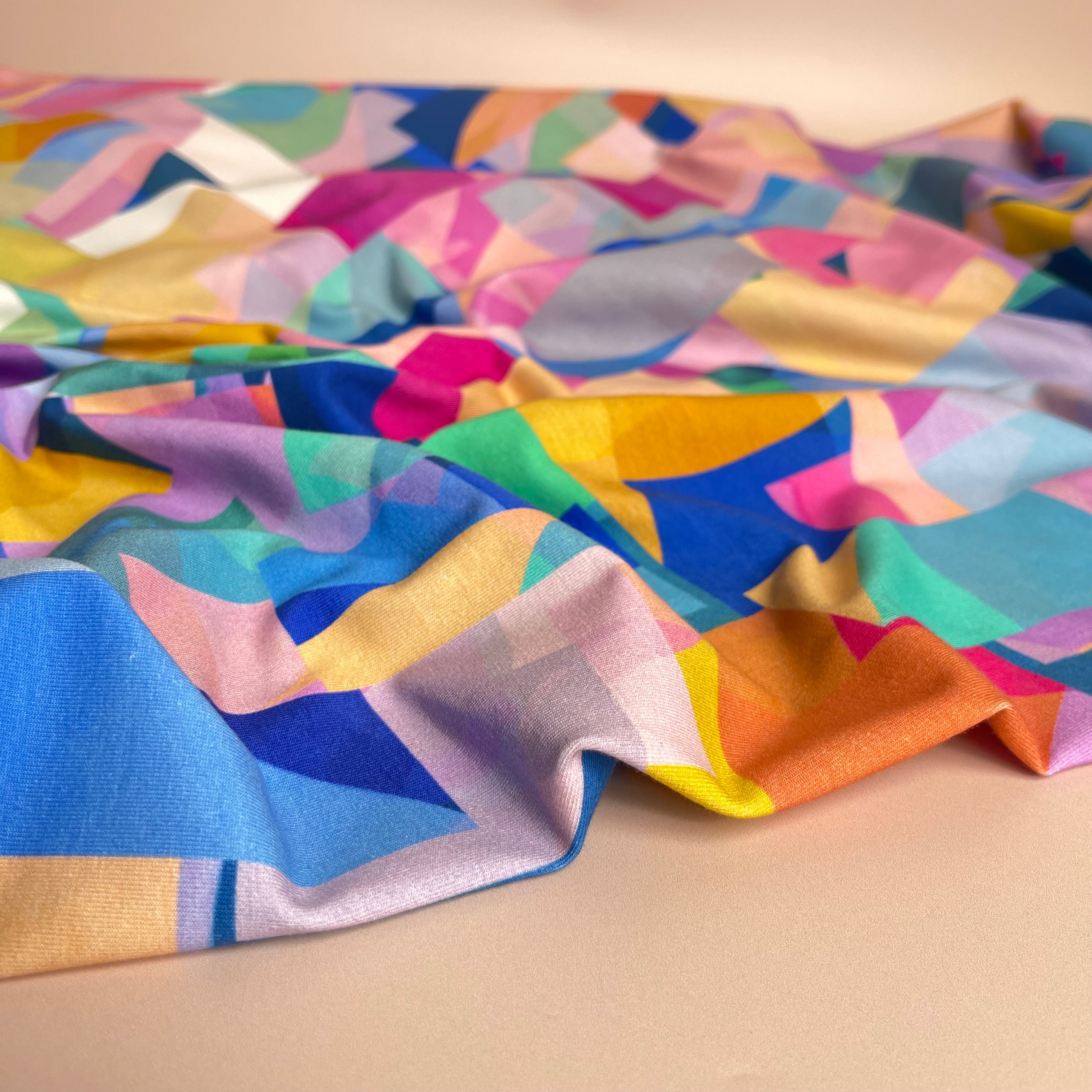 REMNANT 1.4 Metres - Seaglass Blue Organic Cotton Jersey