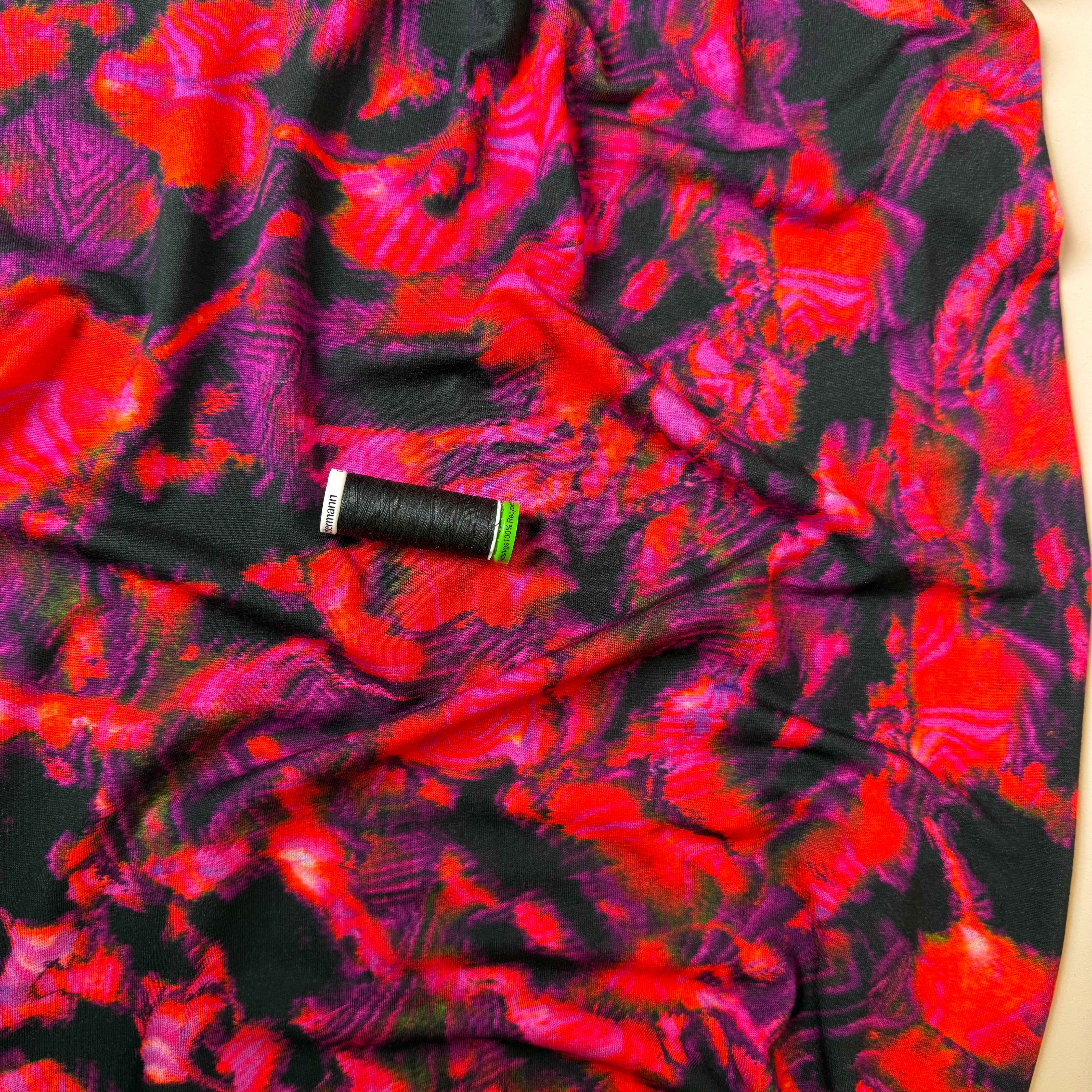 Danish Design - Abstract Red ECOVERVO™ Viscose Jersey