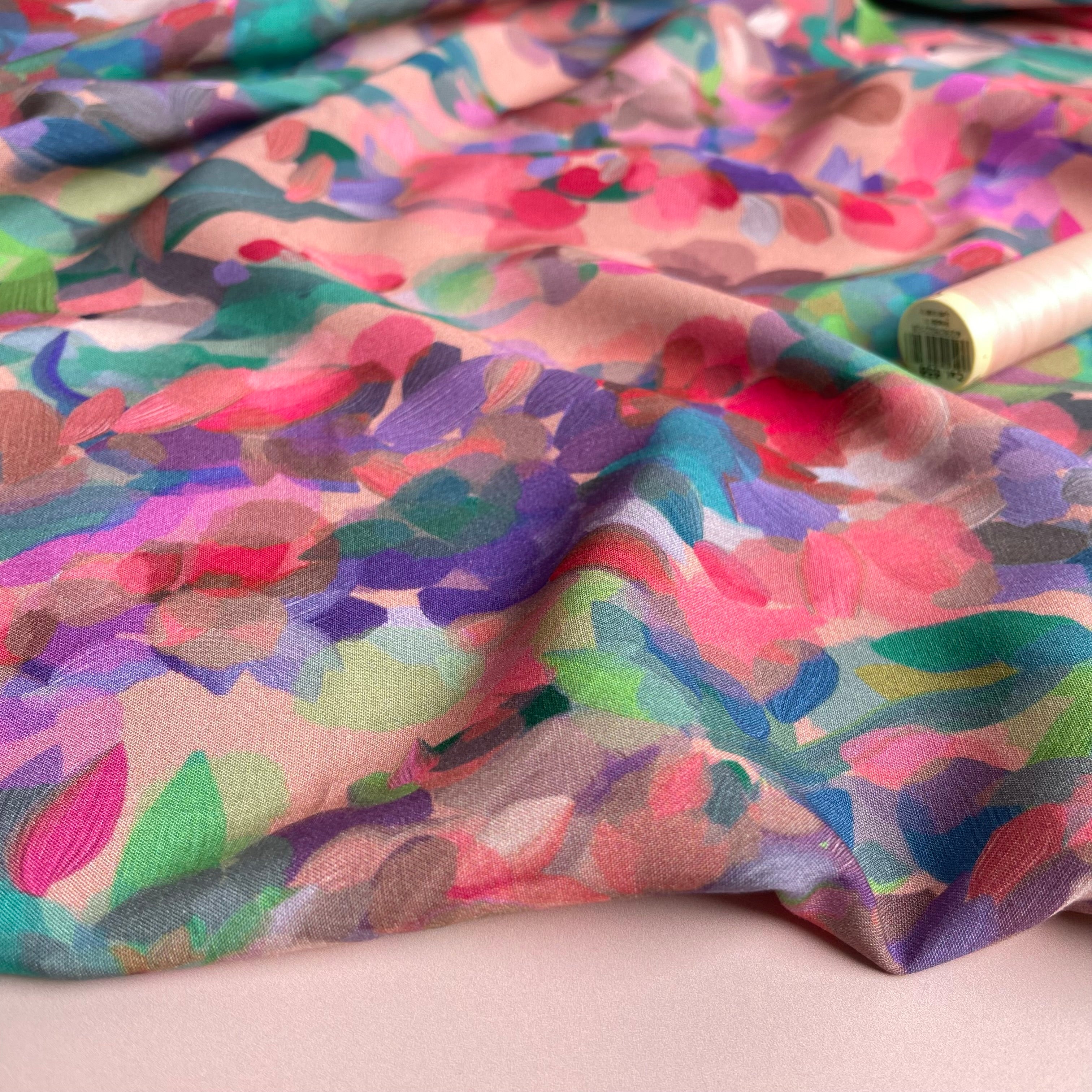 Summer Party - Lupine Petals Blush ECOVERO™ Viscose