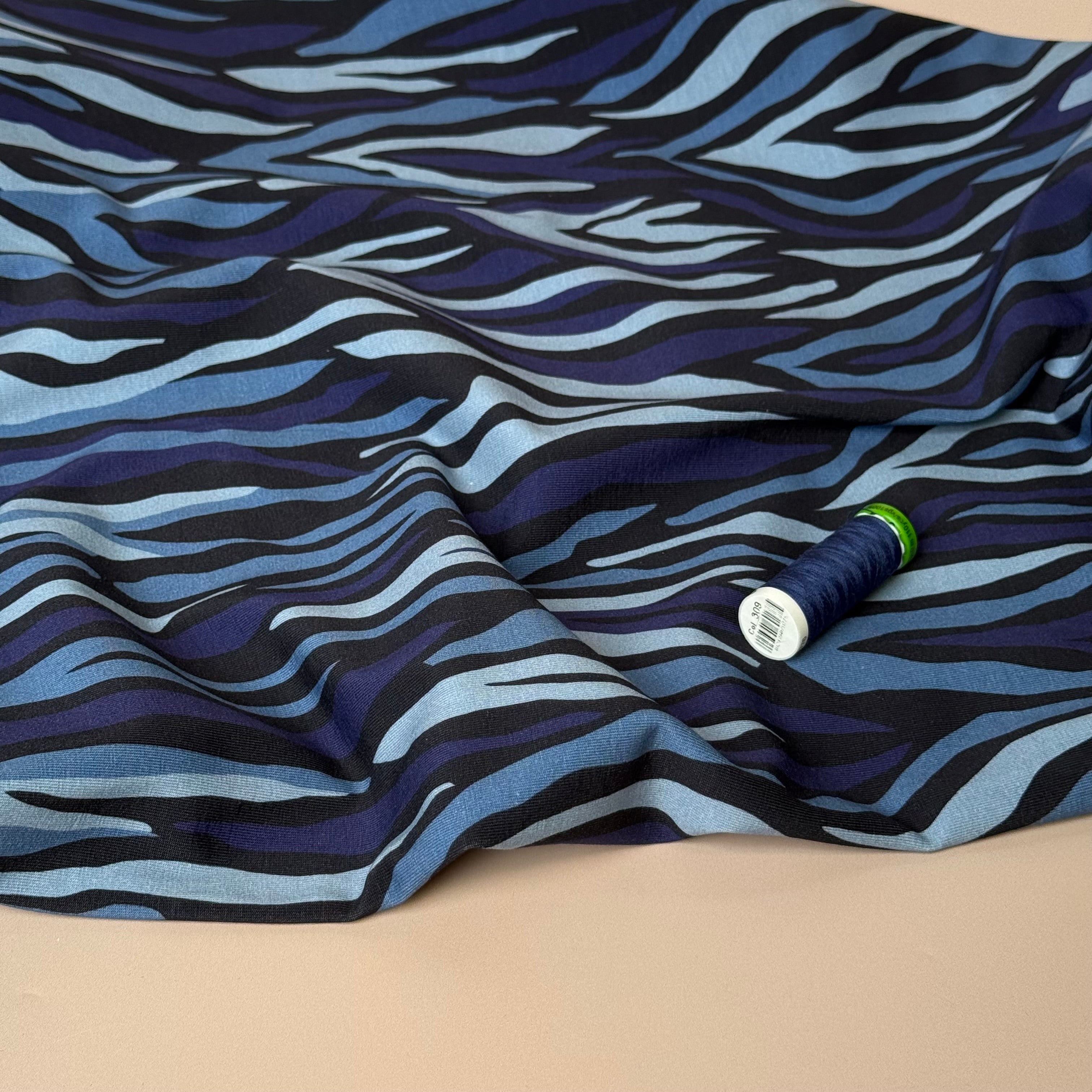 Danish Design - Willow Foliage Blue Cotton Jersey
