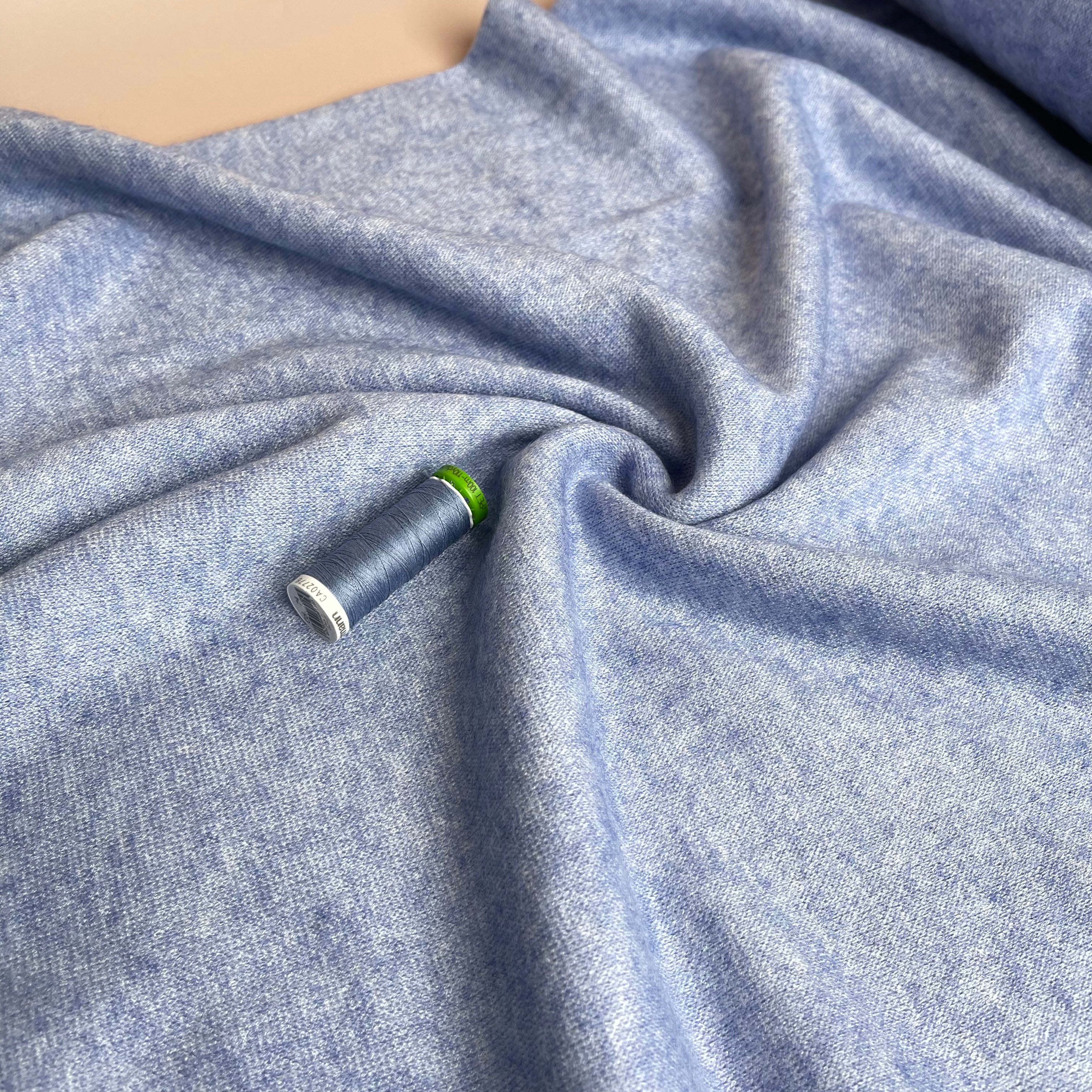 Snug Viscose Blend Sweater Knit in Hydrangea Blue