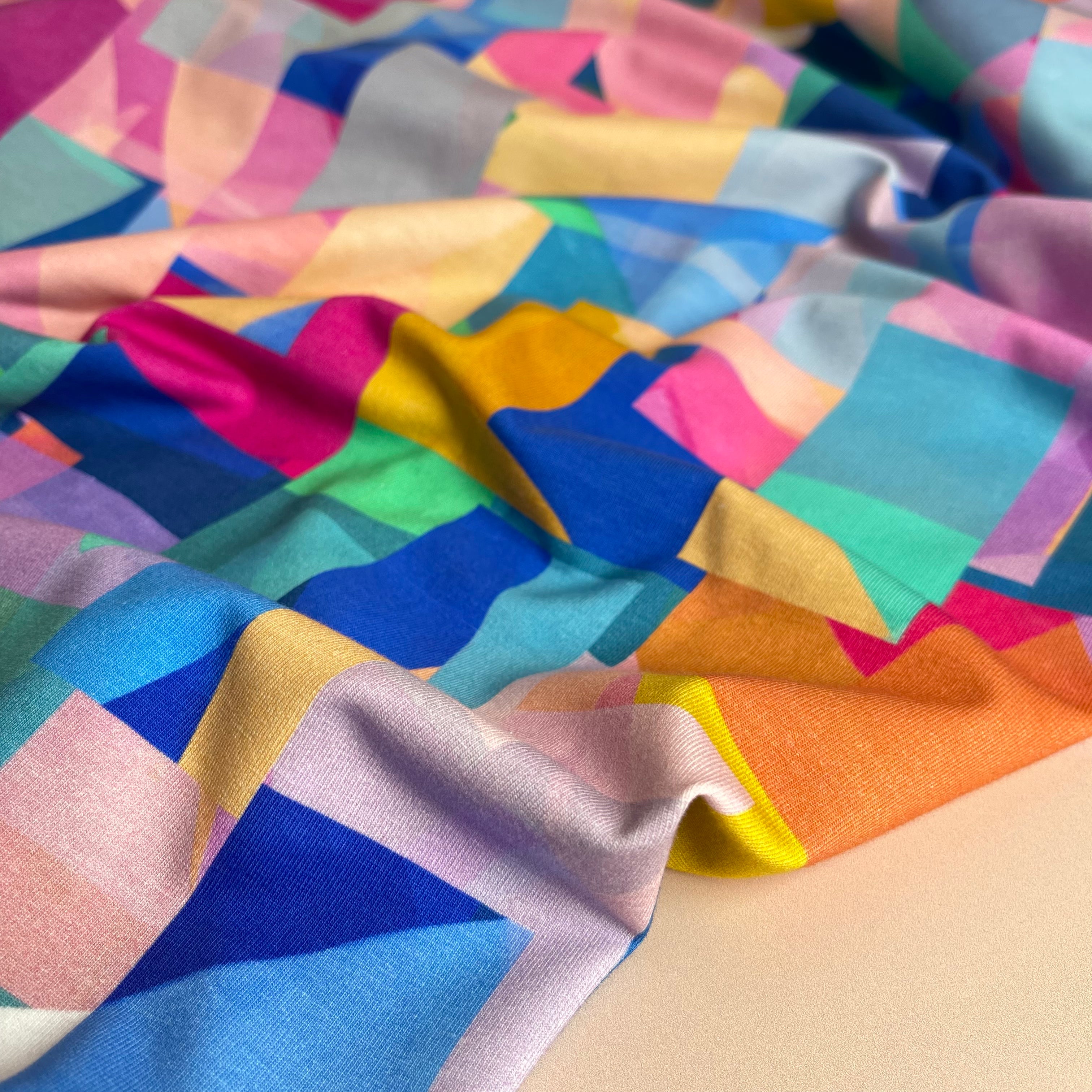 REMNANT 1.4 Metres - Seaglass Blue Organic Cotton Jersey