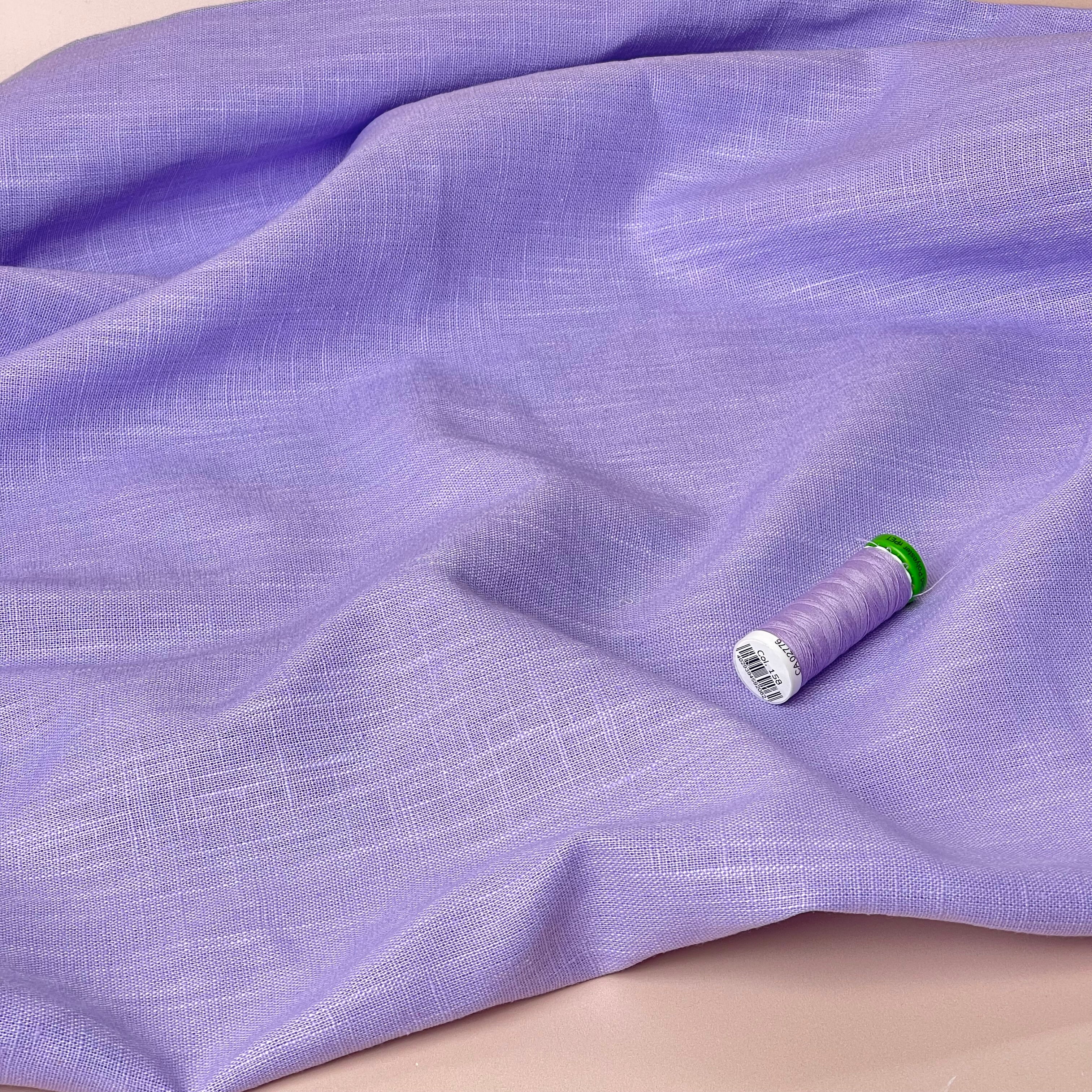Breeze Spring Lilac - Enzyme Washed Linen Cotton Fabric
