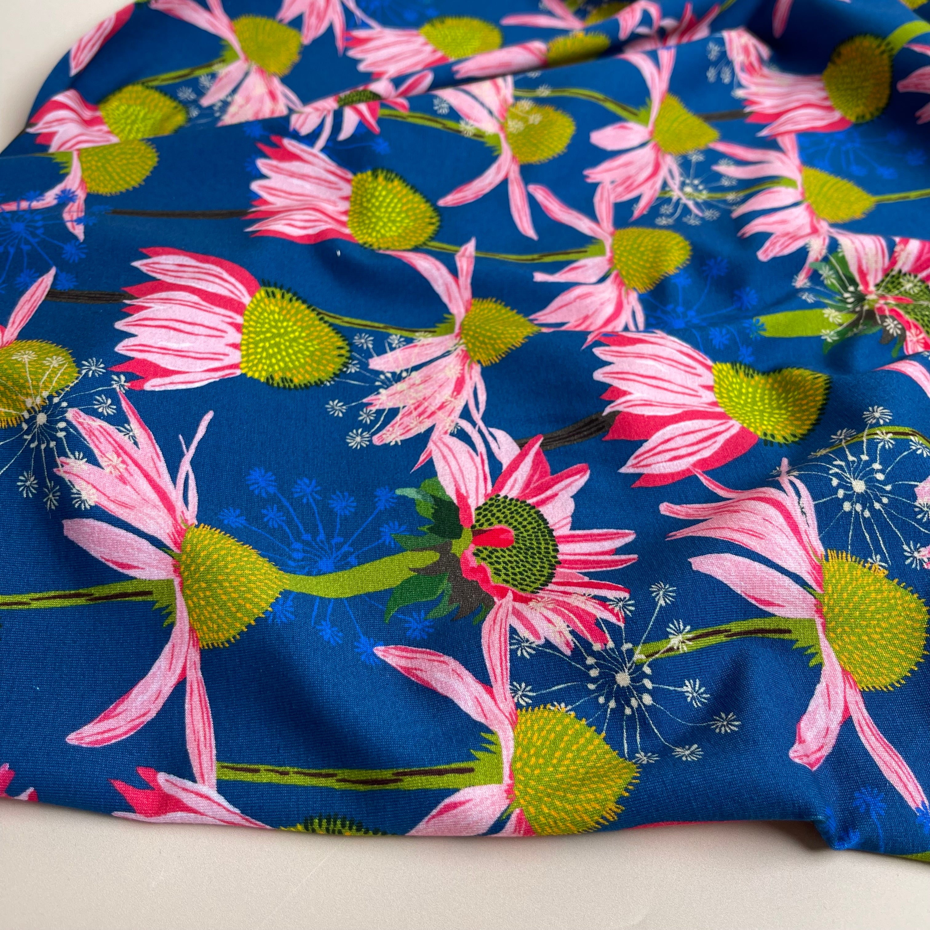 Danish Design - Autumn Flowers Cotton Jersey Fabric