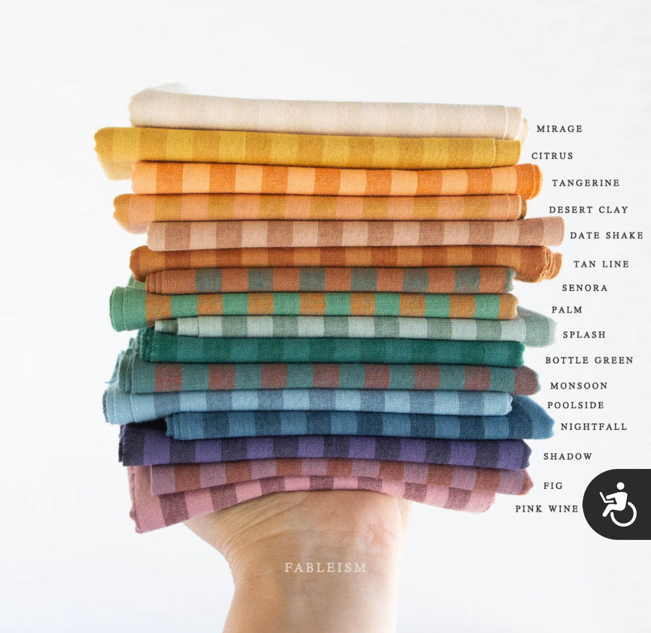 Fableism Supply Co - Sun Stripes in Bottle Green Yarn Dyed Cotton
